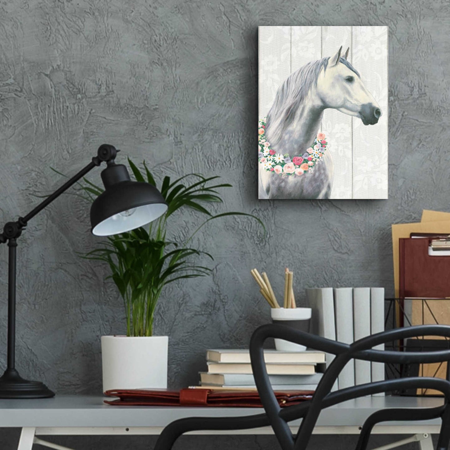 Epic Art 'Spirit Stallion I on wood' by James Wiens, Acrylic Glass Wall Art,12x16