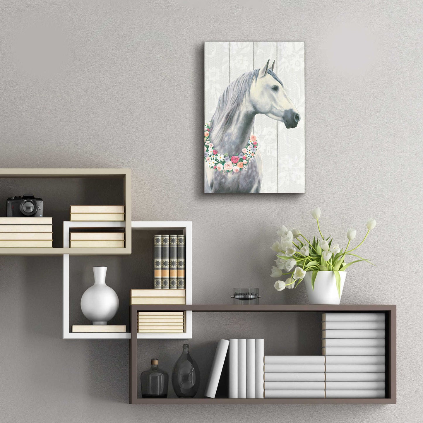 Epic Art 'Spirit Stallion I on wood' by James Wiens, Acrylic Glass Wall Art,16x24