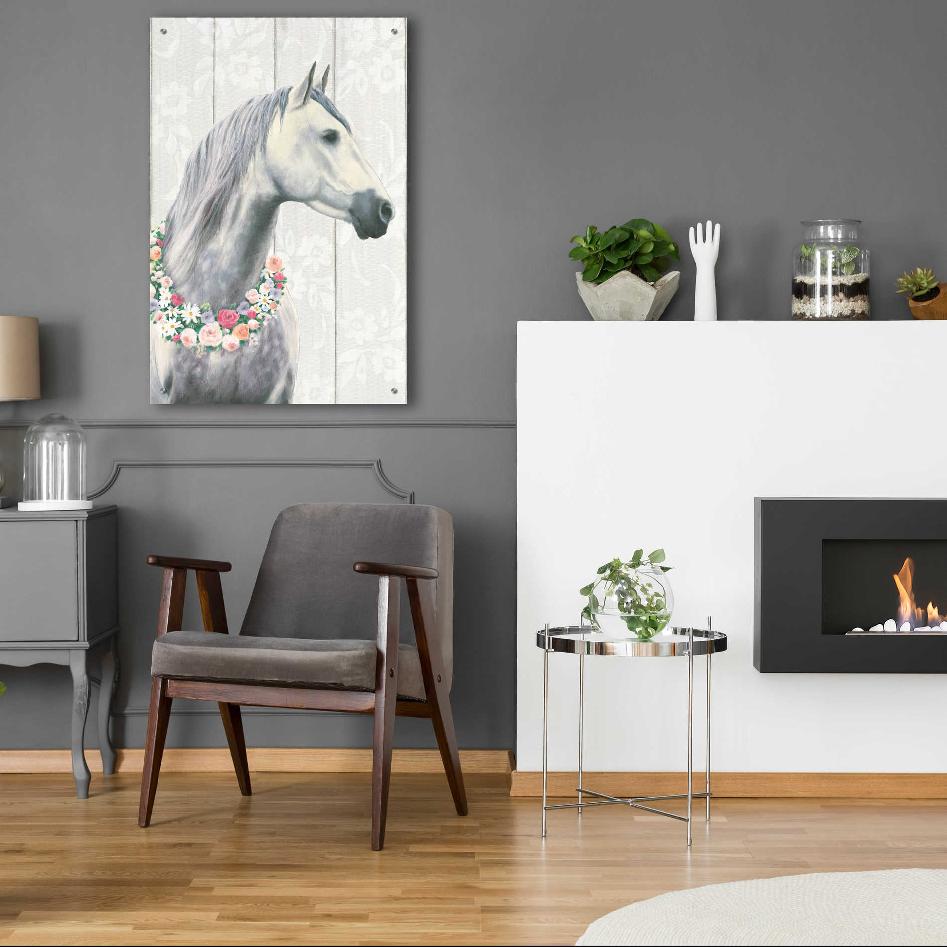 Epic Art 'Spirit Stallion I on wood' by James Wiens, Acrylic Glass Wall Art,24x36