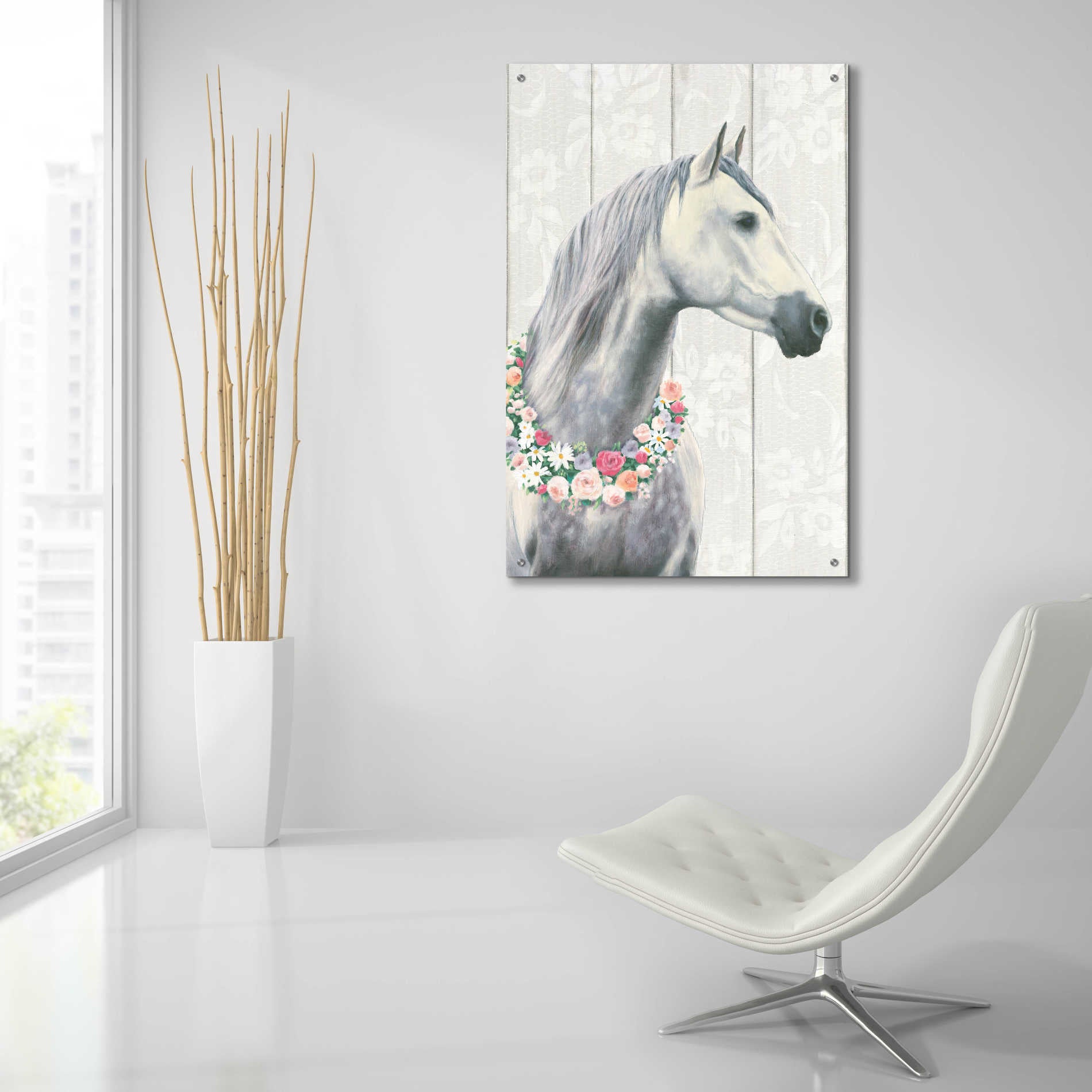 Epic Art 'Spirit Stallion I on wood' by James Wiens, Acrylic Glass Wall Art,24x36