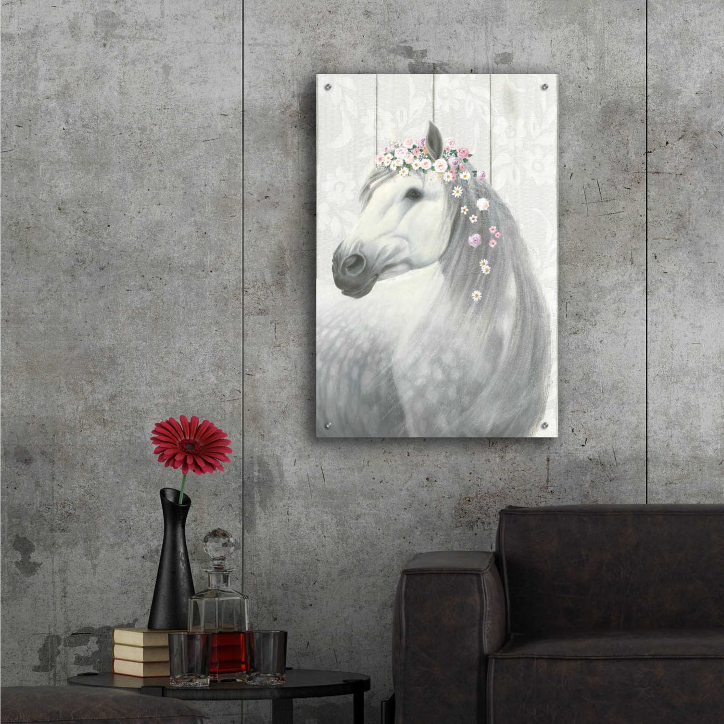 Epic Art 'Spirit Stallion II on wood' by James Wiens, Acrylic Glass Wall Art,24x36