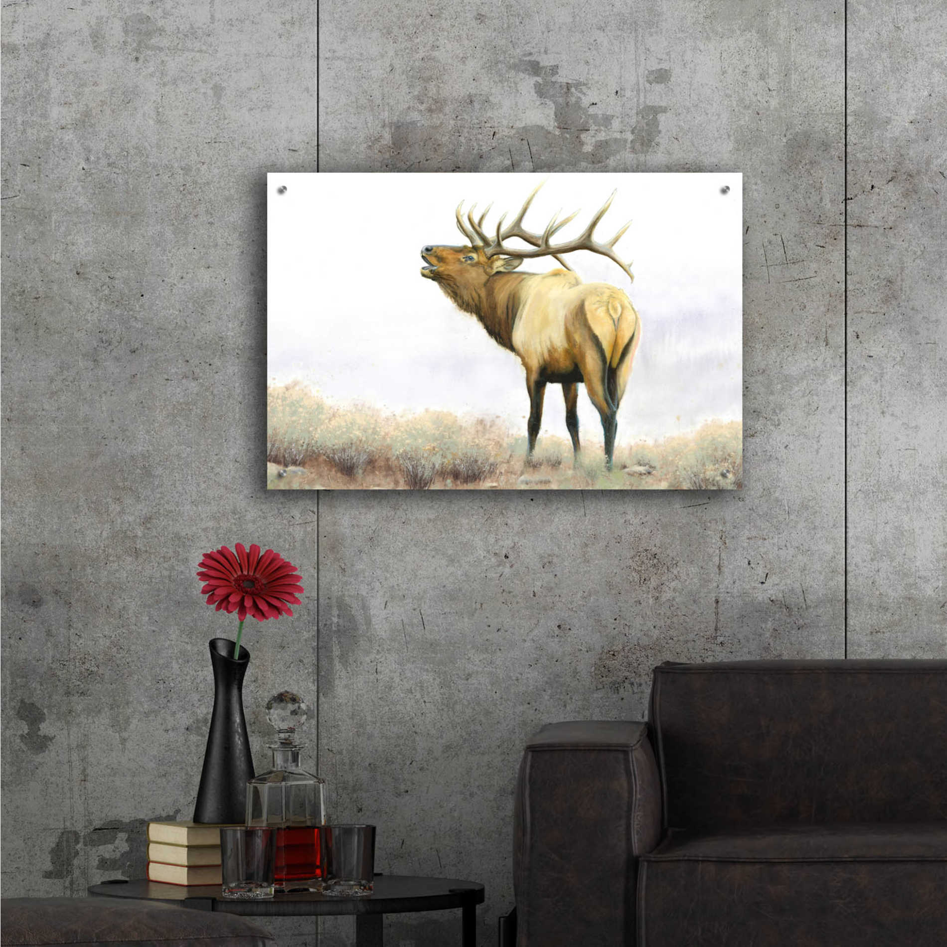 Epic Art 'Majestic Elk' by James Wiens, Acrylic Glass Wall Art,36x24