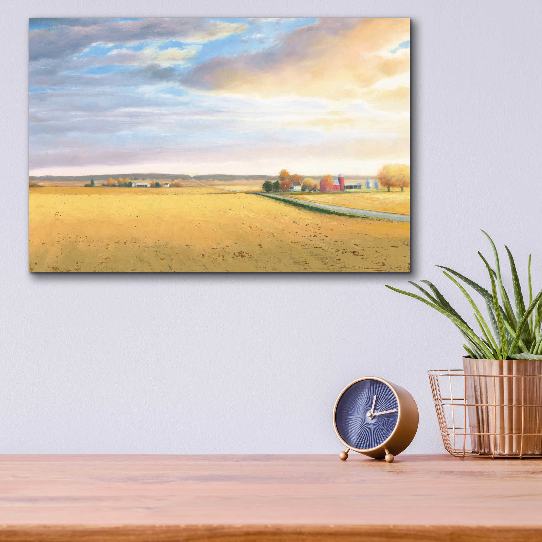 Epic Art 'Heartland Landscape' by James Wiens, Acrylic Glass Wall Art,16x12