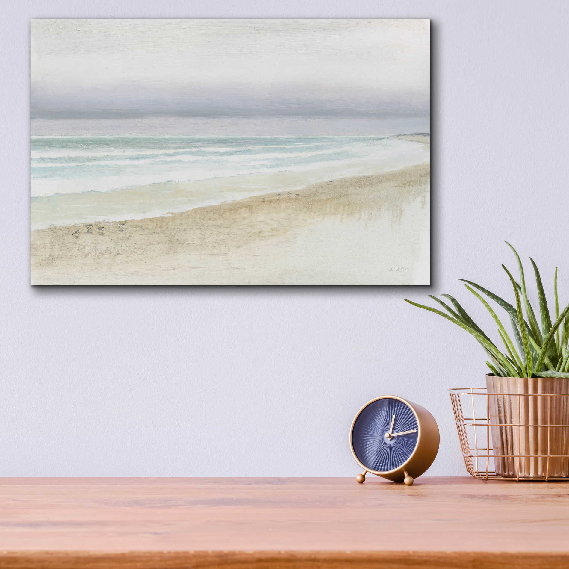 Epic Art 'Serene Seaside' by James Wiens, Acrylic Glass Wall Art,16x12