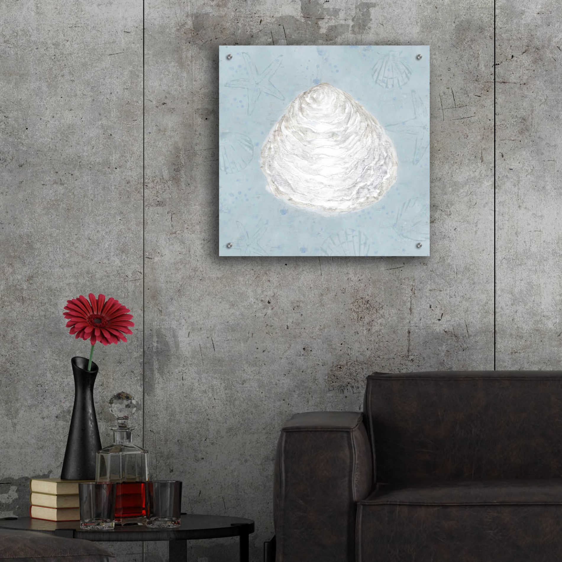 Epic Art 'Serene Shells I' by James Wiens, Acrylic Glass Wall Art,24x24