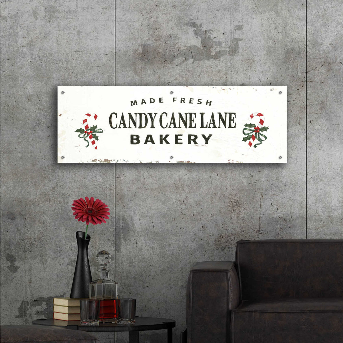 Epic Art 'Christmas in the Heartland V' by James Wiens, Acrylic Glass Wall Art,48x16