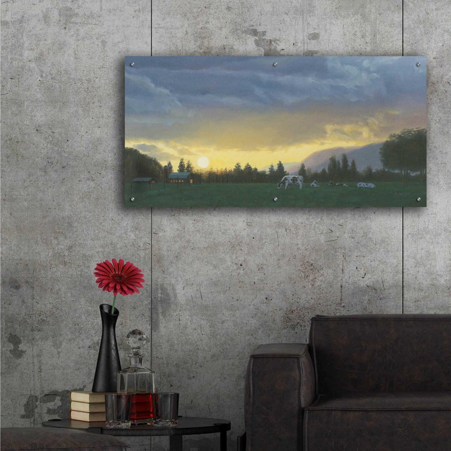 Epic Art 'Farm Life II' by James Wiens, Acrylic Glass Wall Art,48x24