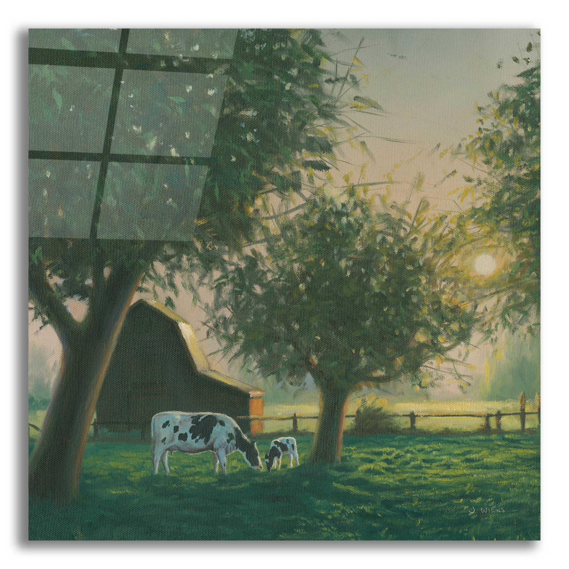 Epic Art 'Farm Life IV' by James Wiens, Acrylic Glass Wall Art,12x12x1.1x0,18x18x1.1x0,26x26x1.74x0,37x37x1.74x0