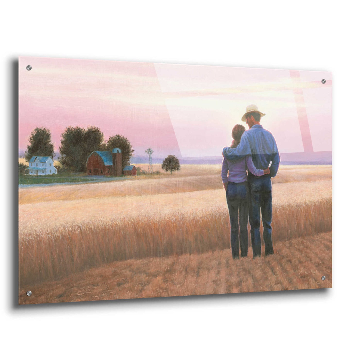 Epic Art 'Family Farm' by James Wiens, Acrylic Glass Wall Art,36x24