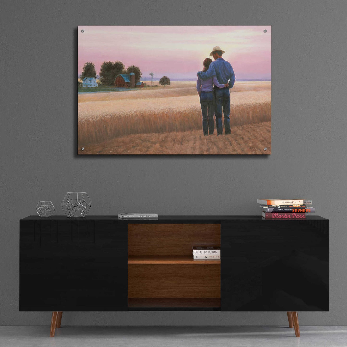 Epic Art 'Family Farm' by James Wiens, Acrylic Glass Wall Art,36x24