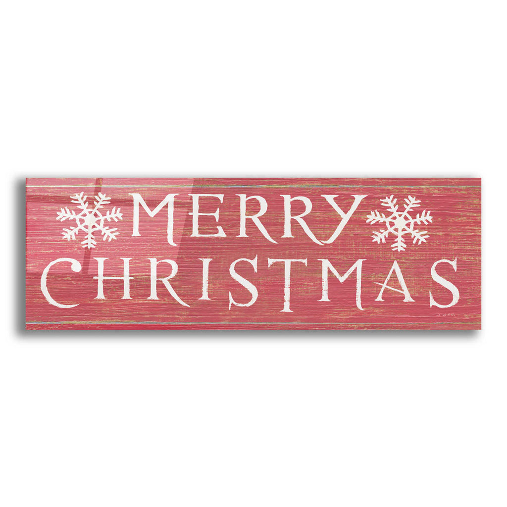 Epic Art 'Christmas Affinity III Red' by James Wiens, Acrylic Glass Wall Art,36x12x1.55x0,60x20x1.74x0