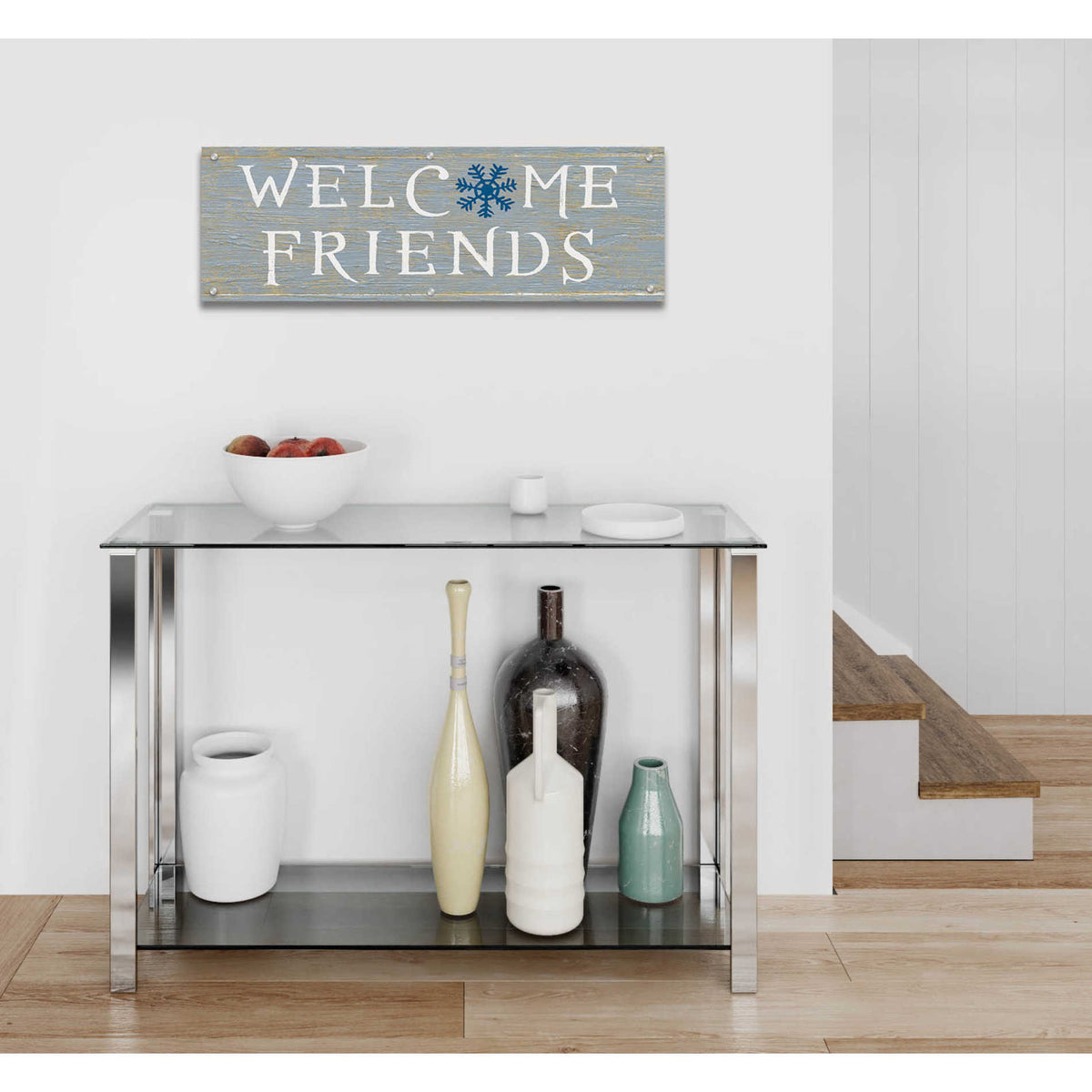 Epic Art 'Christmas Affinity II Grey' by James Wiens, Acrylic Glass Wall Art,36x12