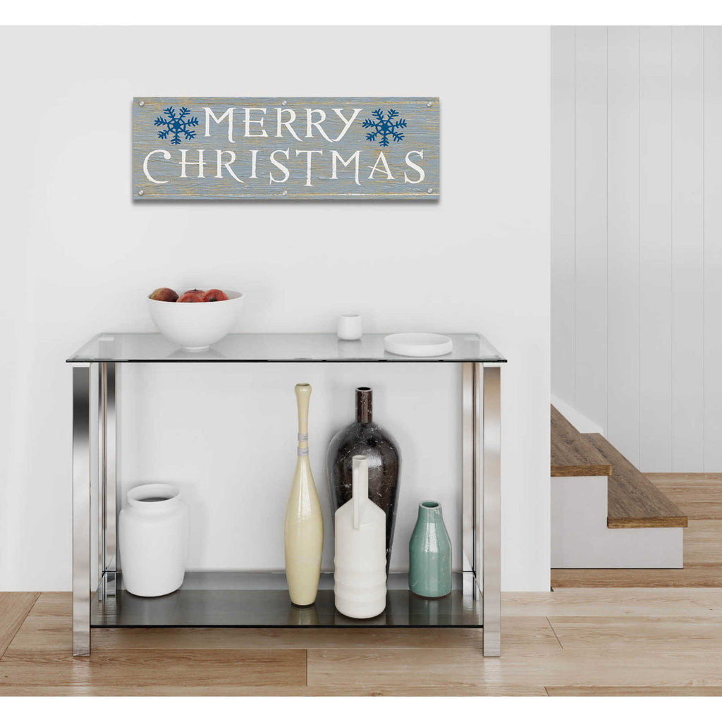Epic Art 'Christmas Affinity III Grey' by James Wiens, Acrylic Glass Wall Art,36x12