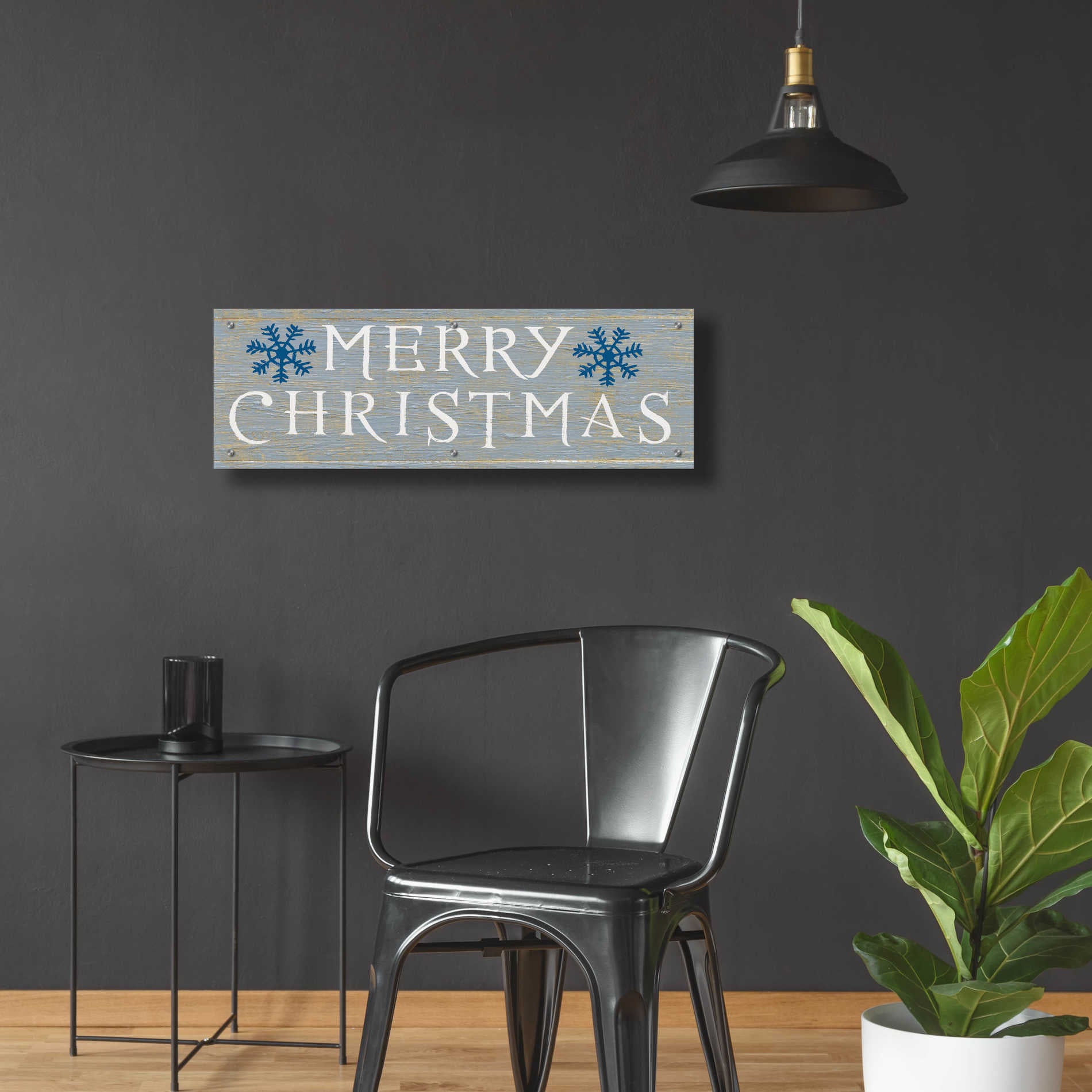 Epic Art 'Christmas Affinity III Grey' by James Wiens, Acrylic Glass Wall Art,36x12