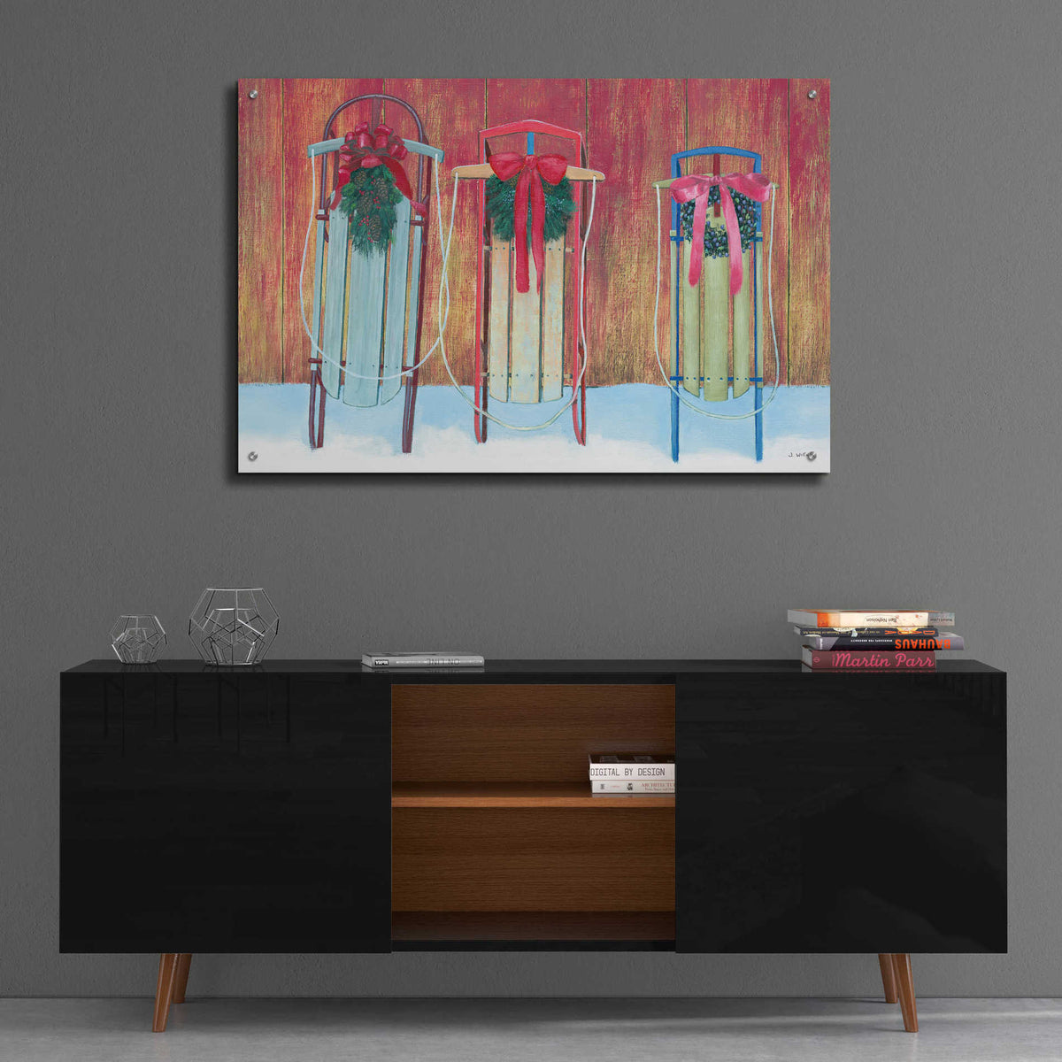 Epic Art 'Christmas Affinity V' by James Wiens, Acrylic Glass Wall Art,36x24