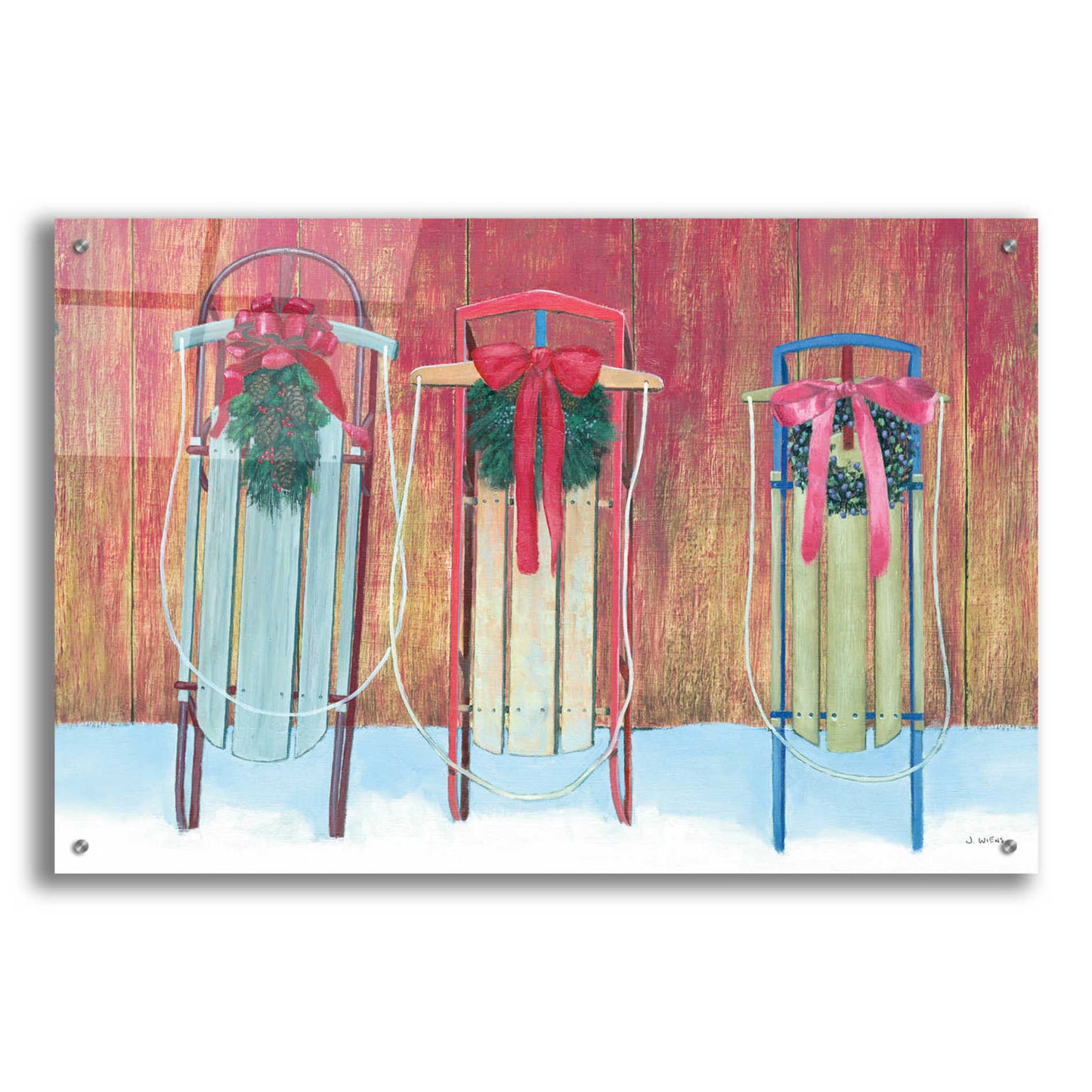 Epic Art 'Christmas Affinity V' by James Wiens, Acrylic Glass Wall Art,36x24