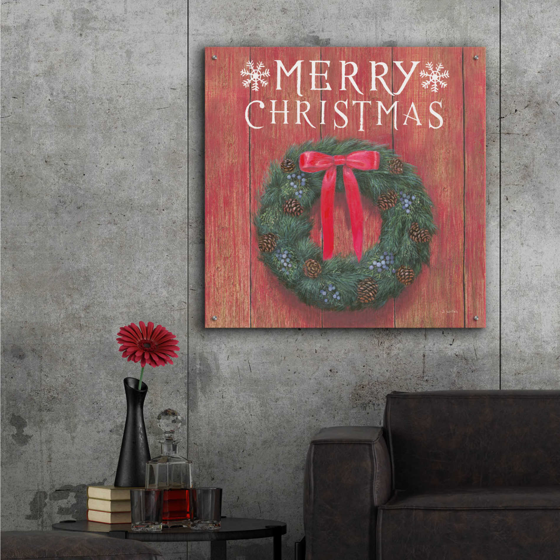 Epic Art 'Christmas Affinity VII' by James Wiens, Acrylic Glass Wall Art,36x36