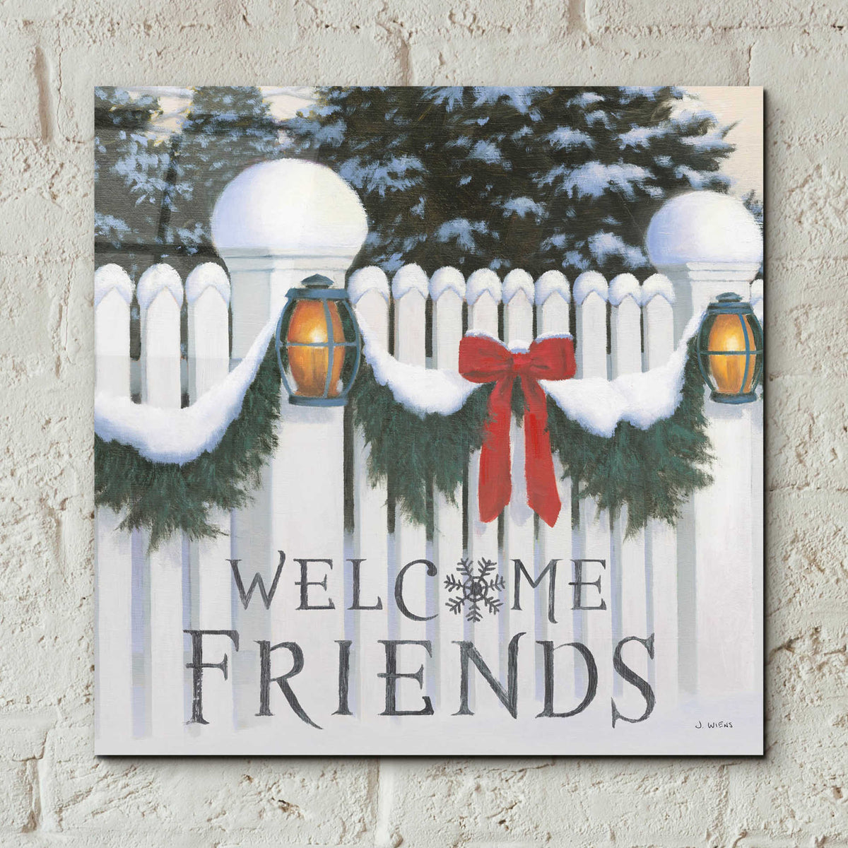 Epic Art 'Christmas Affinity VIII' by James Wiens, Acrylic Glass Wall Art,12x12