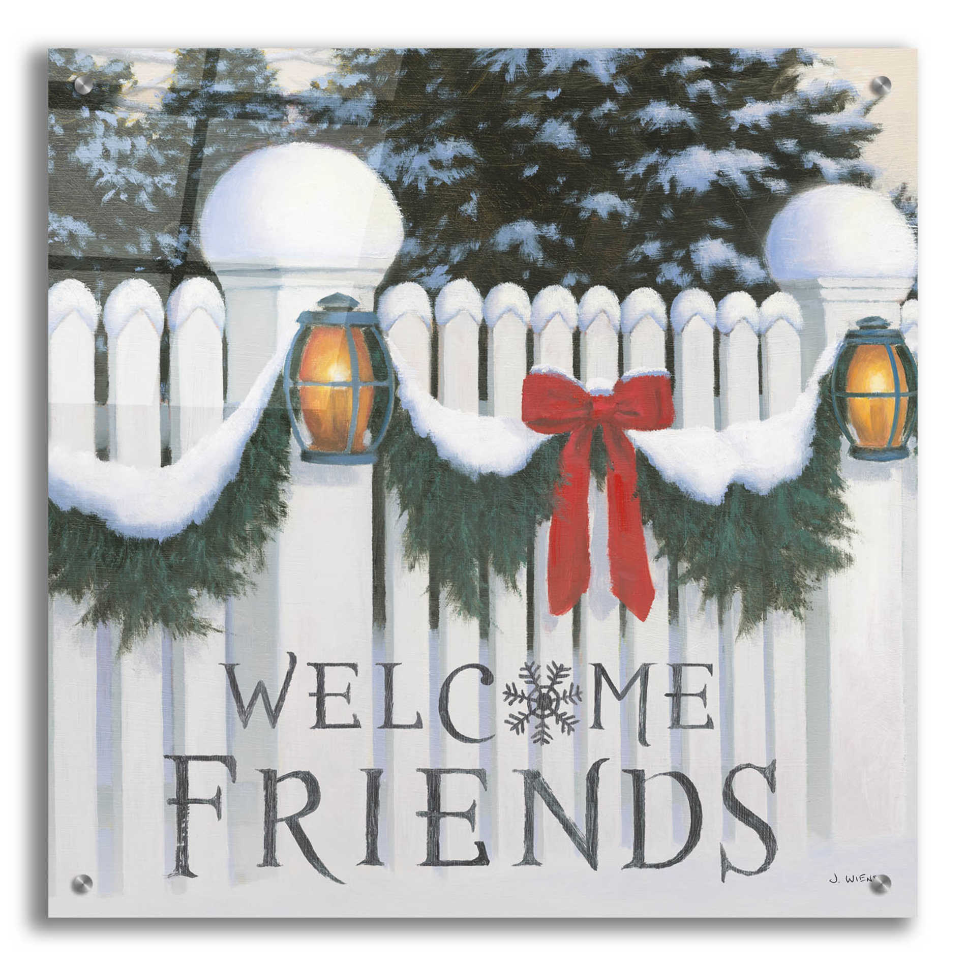 Epic Art 'Christmas Affinity VIII' by James Wiens, Acrylic Glass Wall Art,24x24