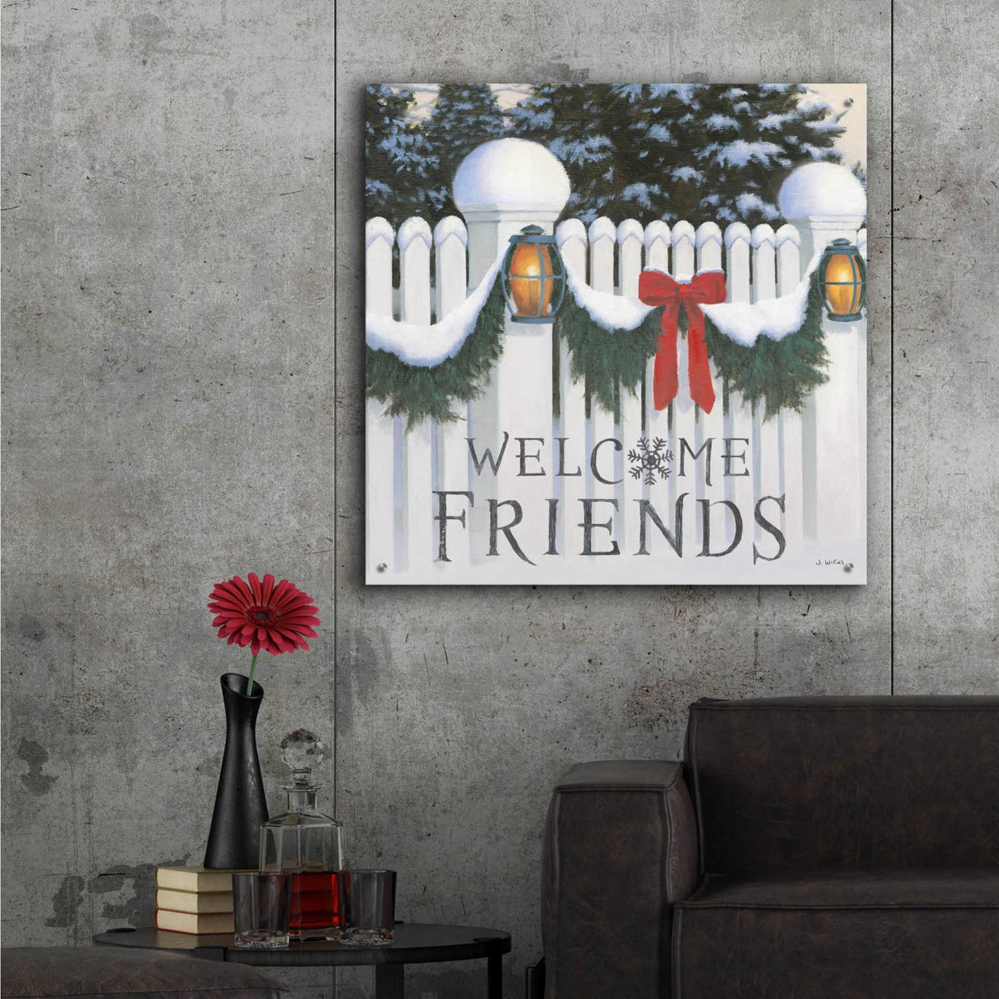 Epic Art 'Christmas Affinity VIII' by James Wiens, Acrylic Glass Wall Art,36x36