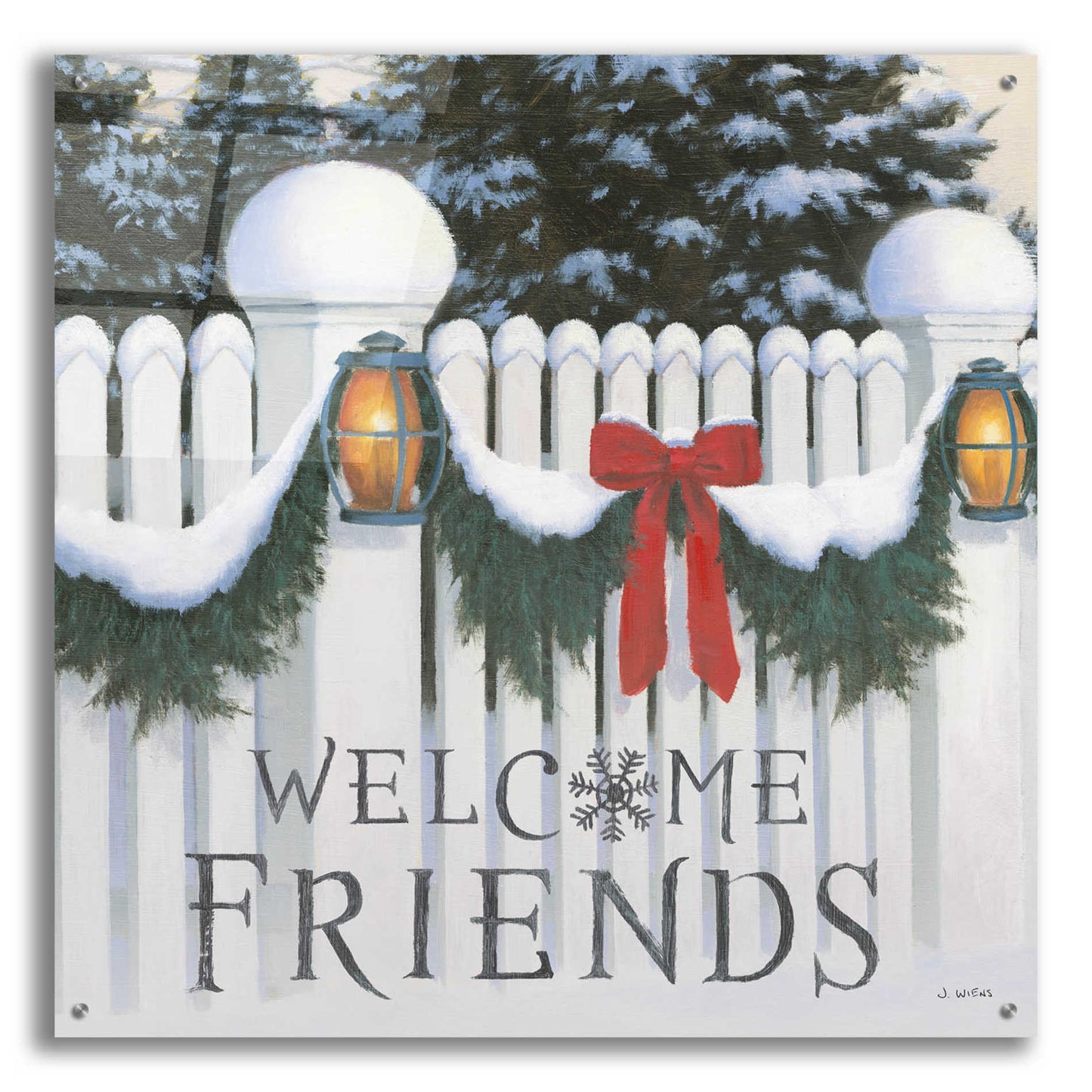 Epic Art 'Christmas Affinity VIII' by James Wiens, Acrylic Glass Wall Art,36x36