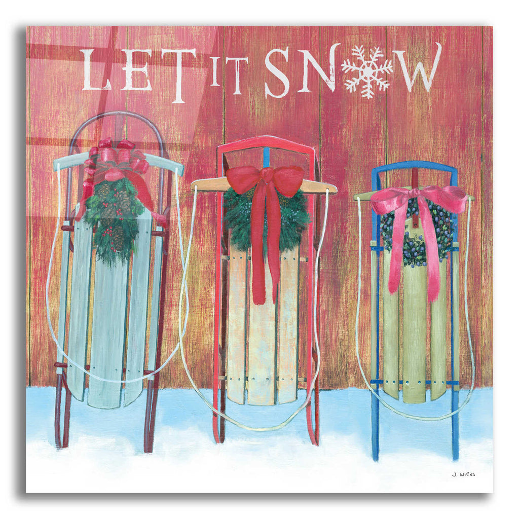 Epic Art 'Christmas Affinity IX' by James Wiens, Acrylic Glass Wall Art,12x12x1.1x0,18x18x1.1x0,26x26x1.74x0,37x37x1.74x0