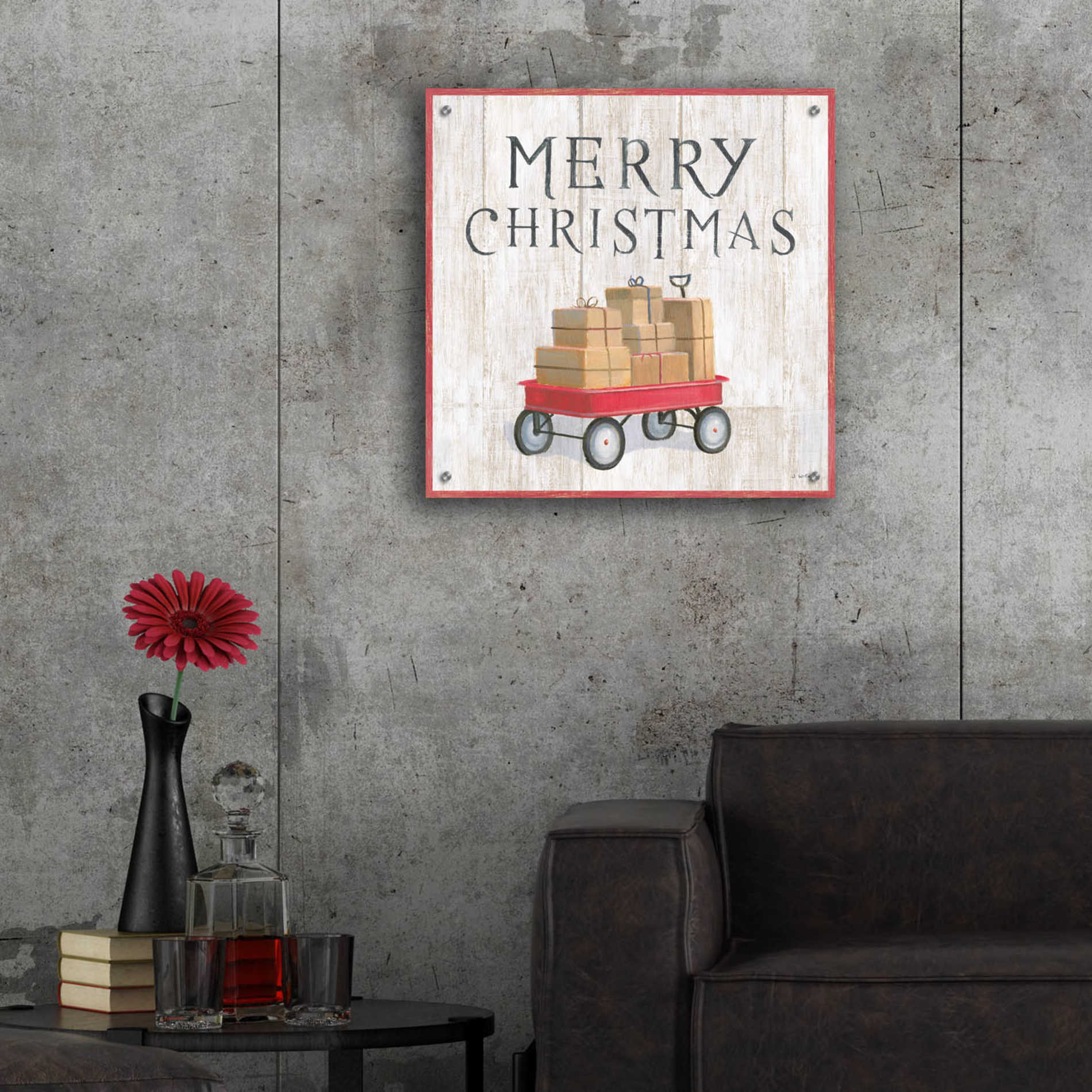 Epic Art 'Christmas Affinity XII' by James Wiens, Acrylic Glass Wall Art,24x24