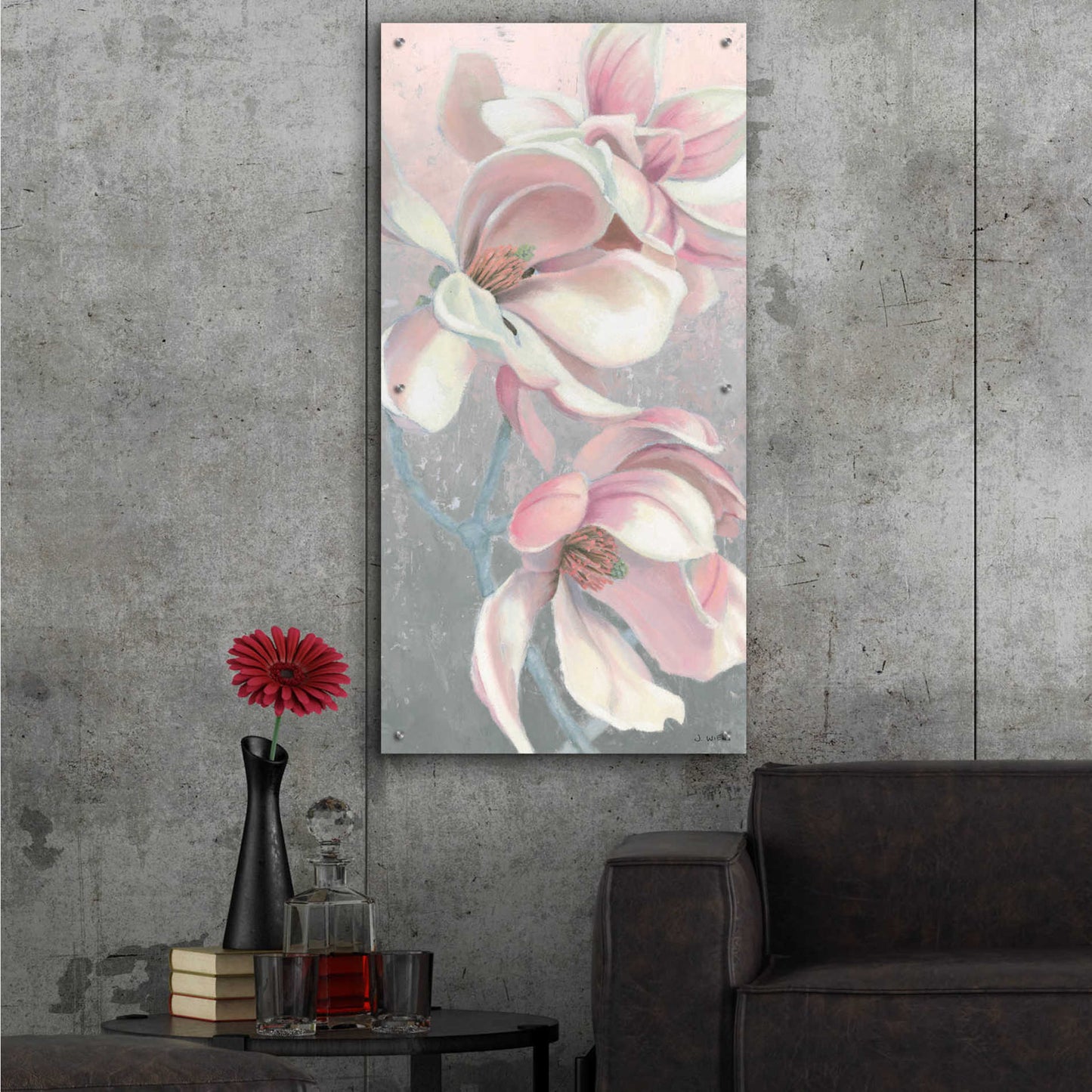 Epic Art 'Sunrise Blossom I' by James Wiens, Acrylic Glass Wall Art,24x48