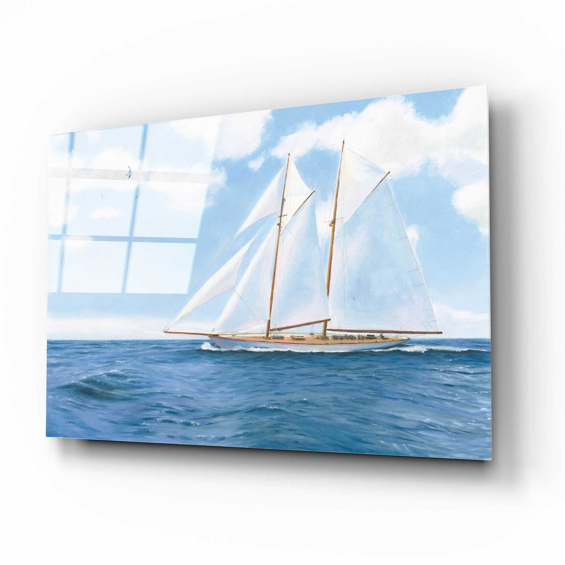 Epic Art 'Majestic Sailboat' by James Wiens, Acrylic Glass Wall Art,16x12