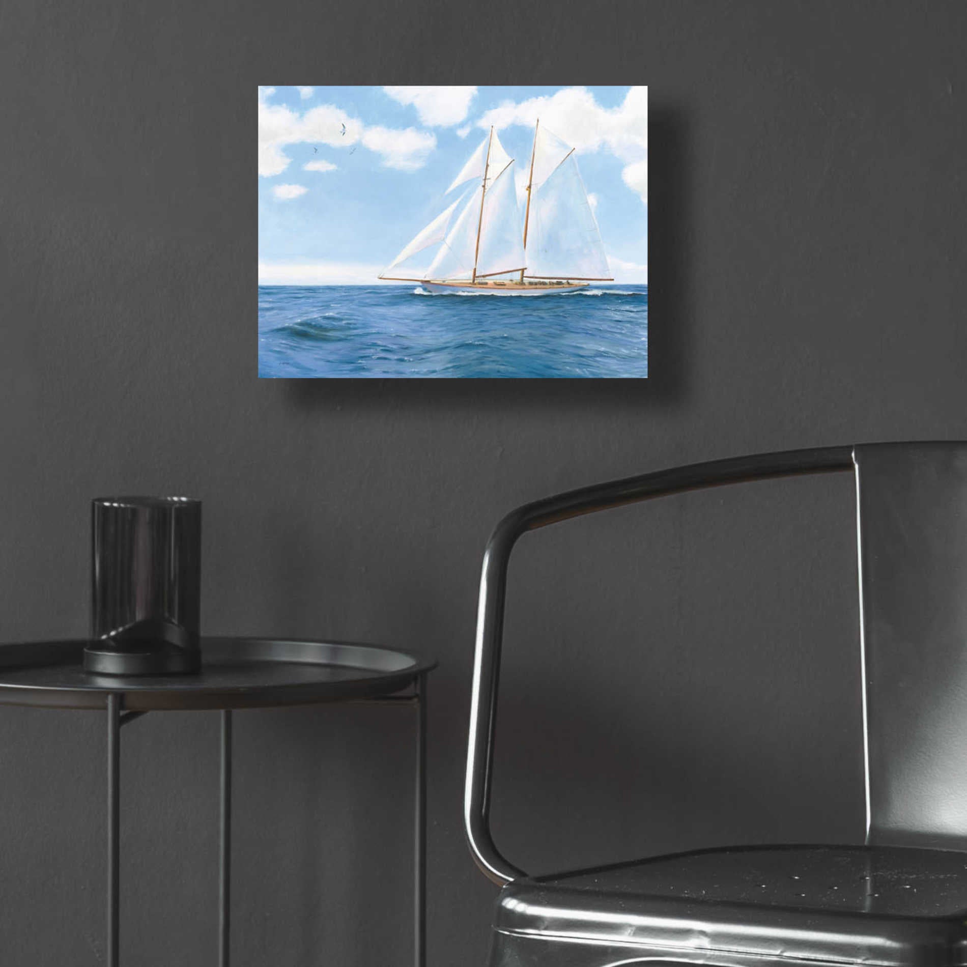 Epic Art 'Majestic Sailboat' by James Wiens, Acrylic Glass Wall Art,16x12