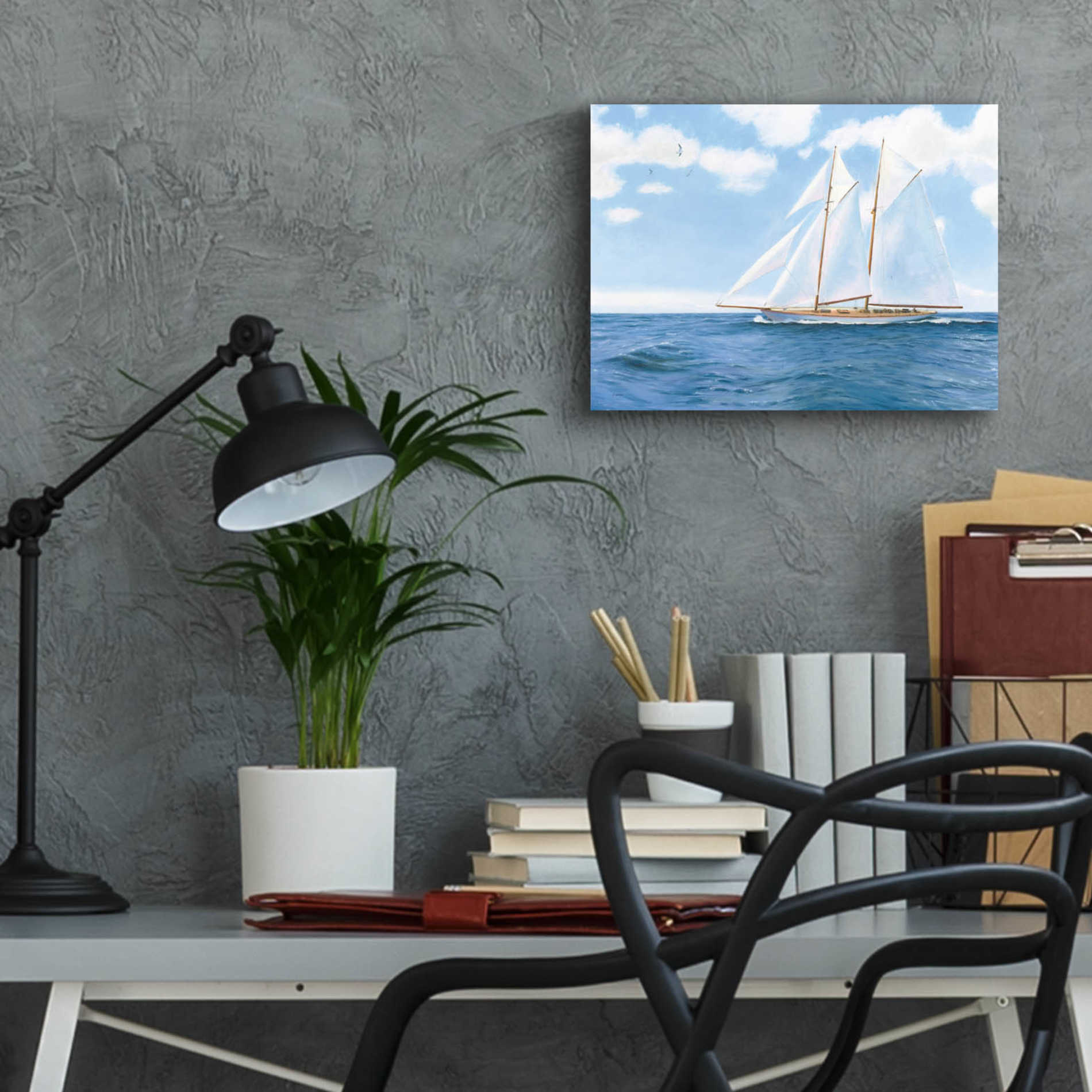 Epic Art 'Majestic Sailboat' by James Wiens, Acrylic Glass Wall Art,16x12