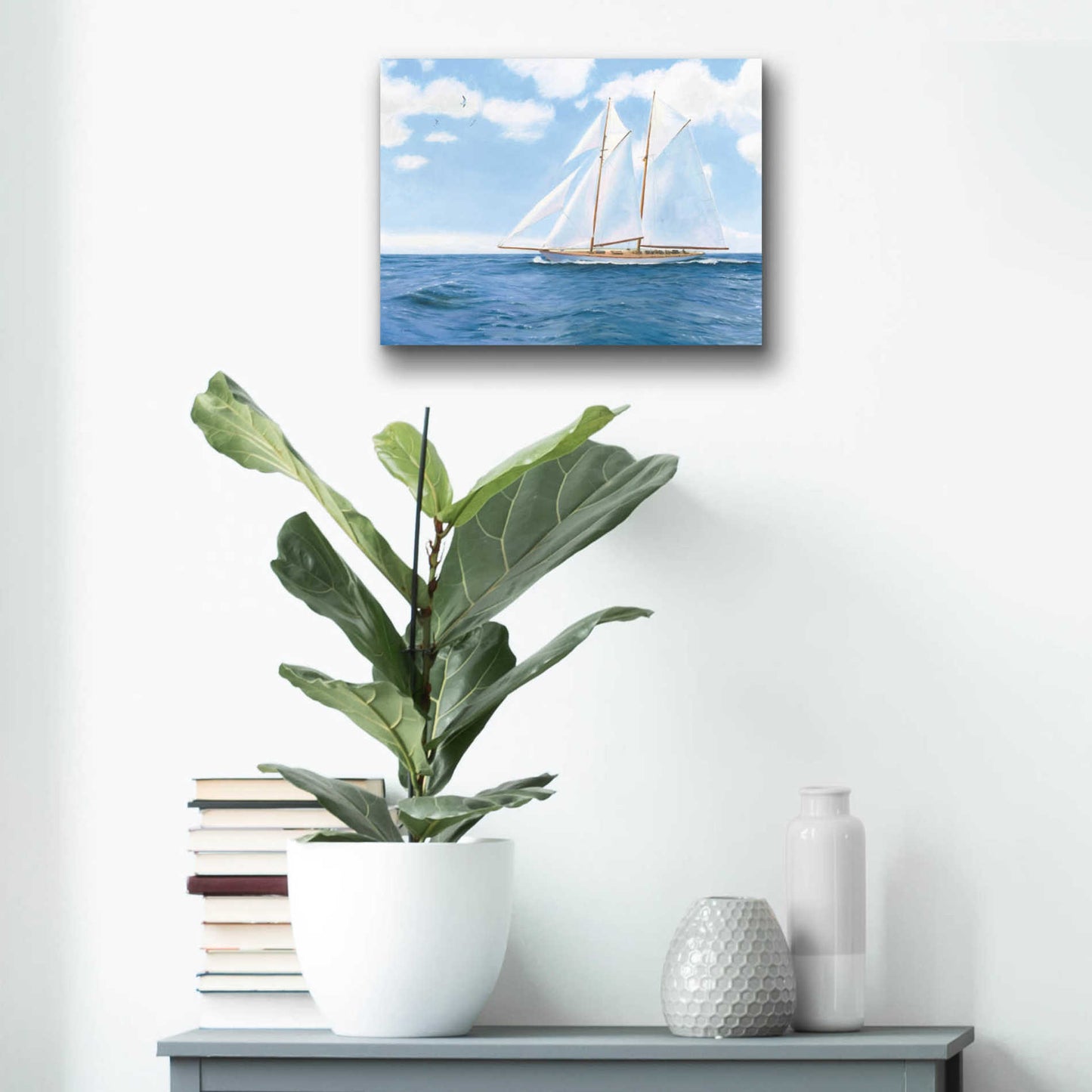 Epic Art 'Majestic Sailboat' by James Wiens, Acrylic Glass Wall Art,16x12