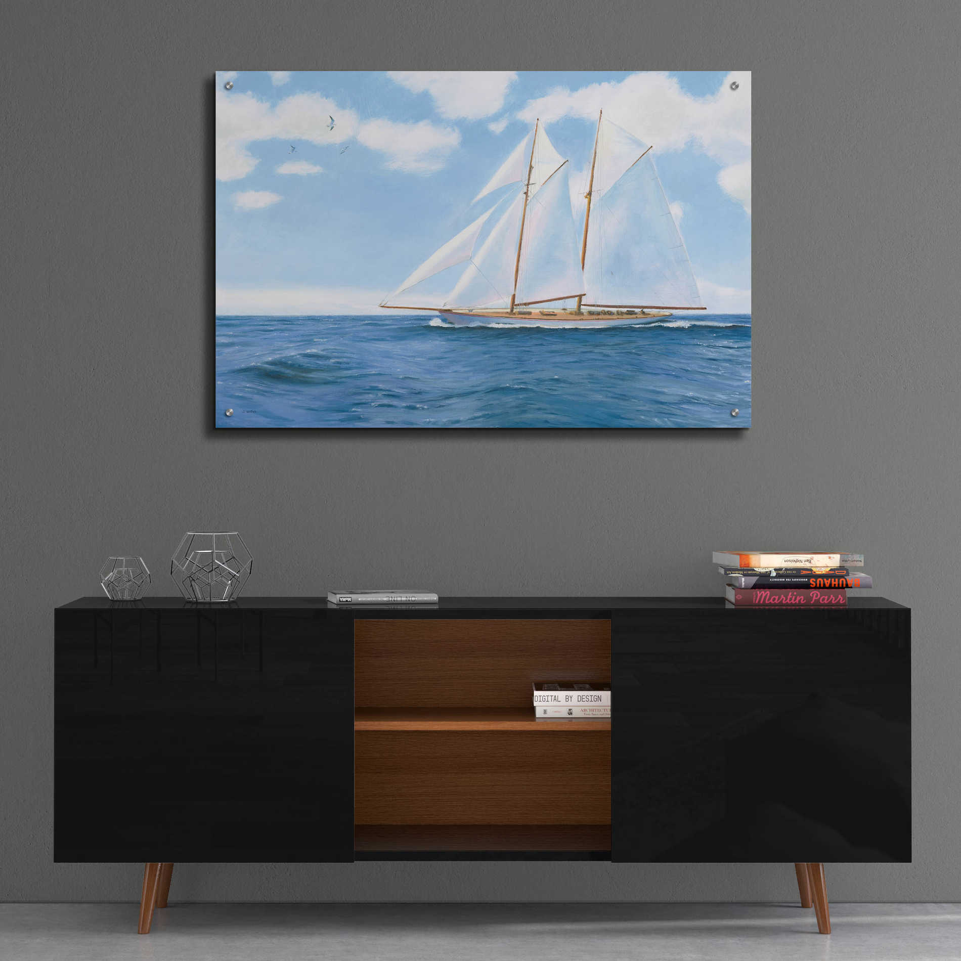 Epic Art 'Majestic Sailboat' by James Wiens, Acrylic Glass Wall Art,36x24