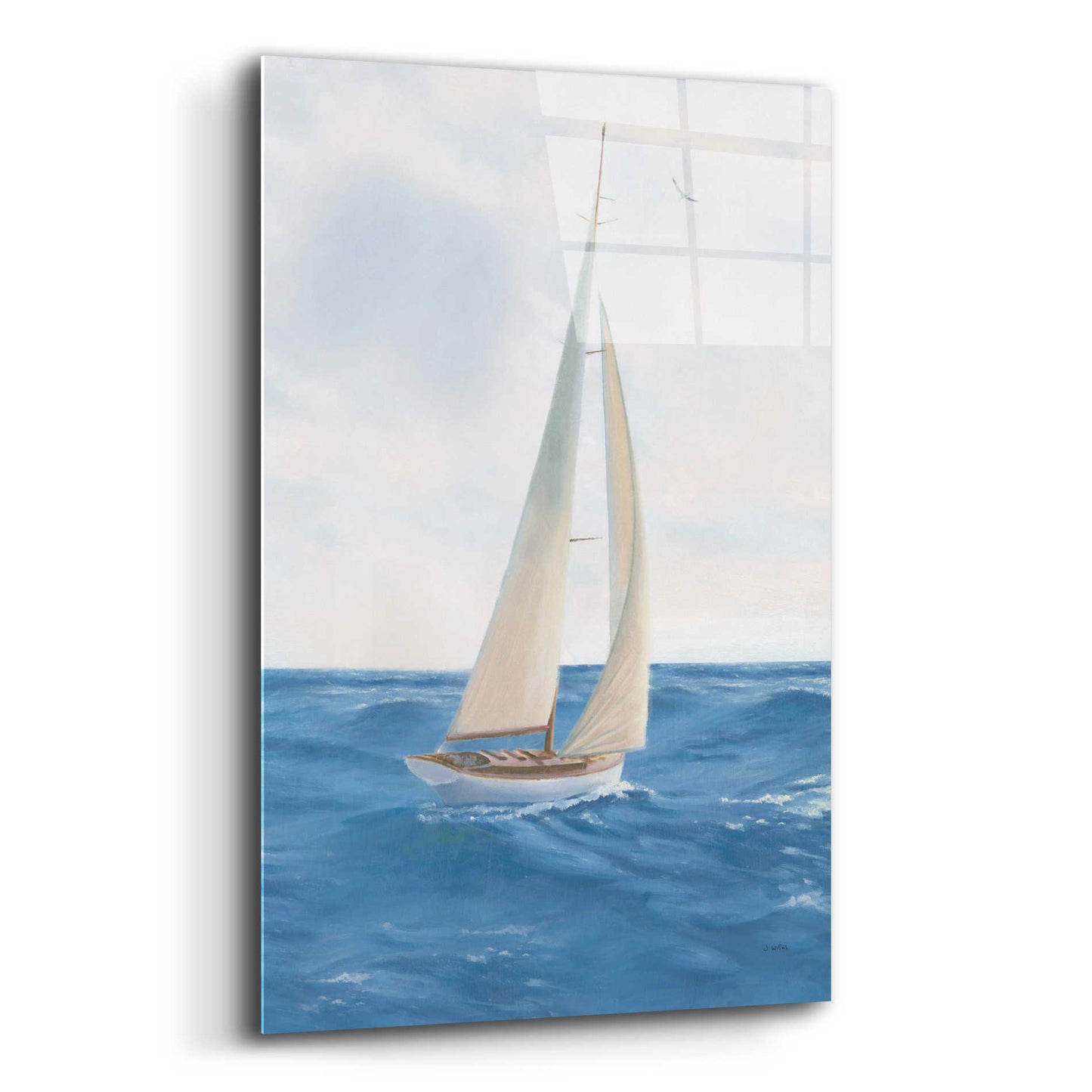 Epic Art 'A Day at Sea I' by James Wiens, Acrylic Glass Wall Art,12x16