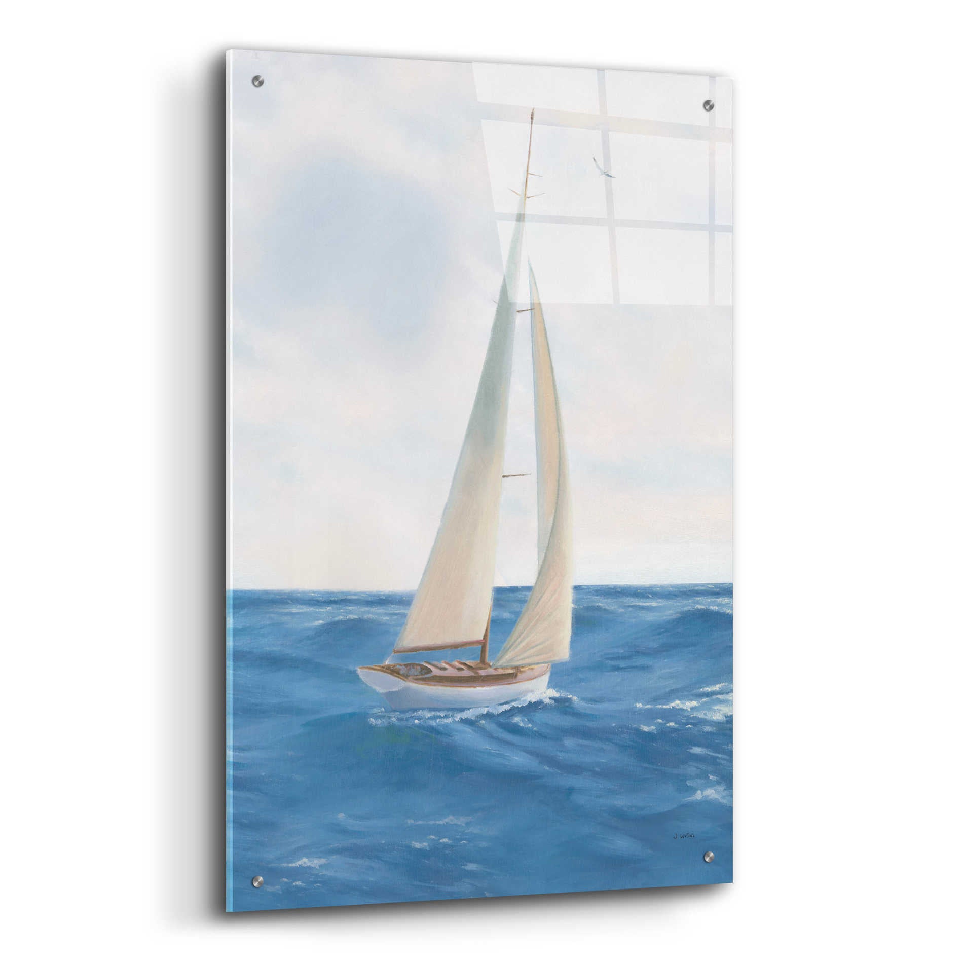 Epic Art 'A Day at Sea I' by James Wiens, Acrylic Glass Wall Art,24x36