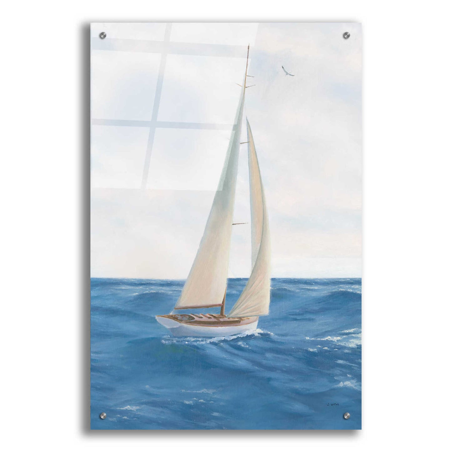 Epic Art 'A Day at Sea I' by James Wiens, Acrylic Glass Wall Art,24x36