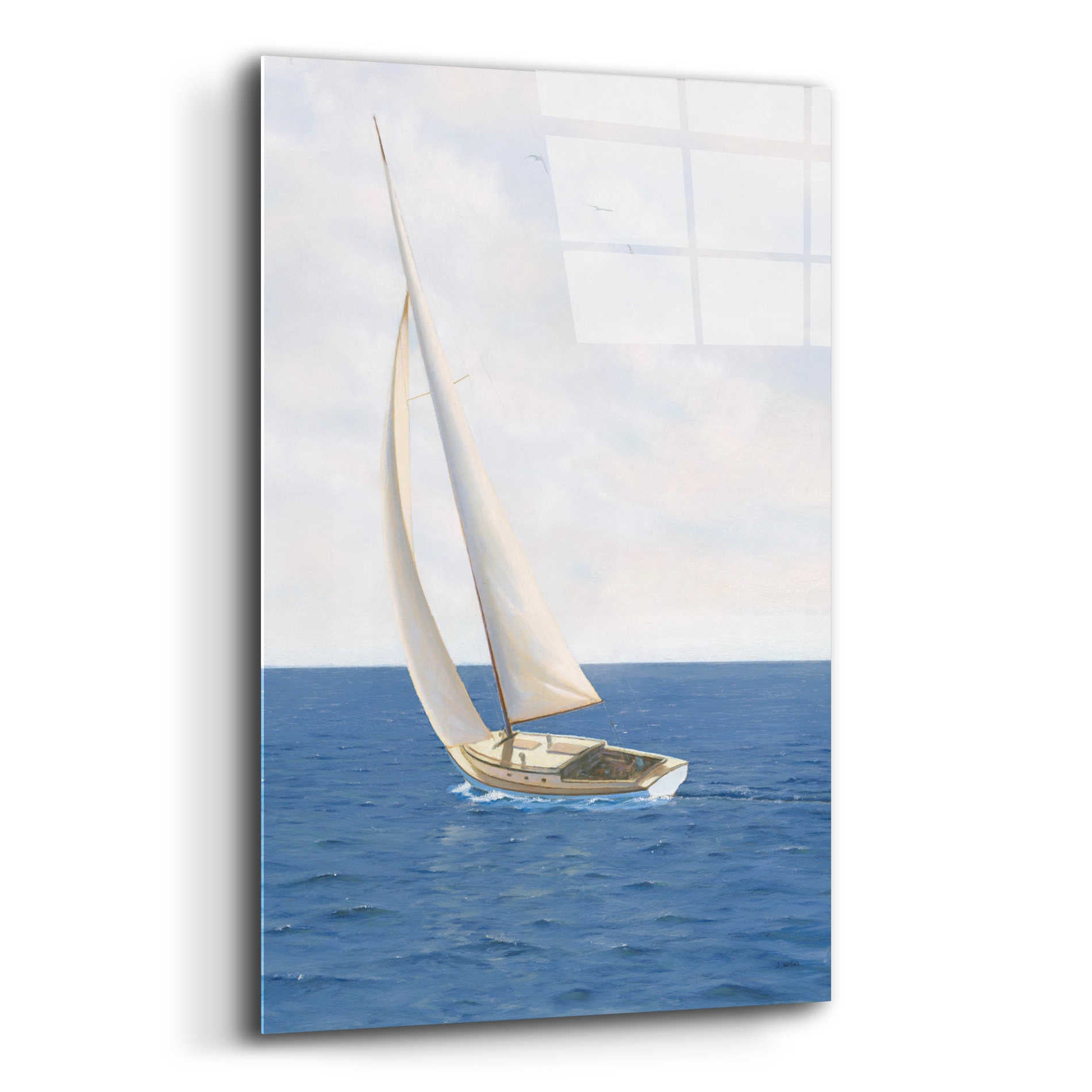 Epic Art 'A Day at Sea II' by James Wiens, Acrylic Glass Wall Art,12x16