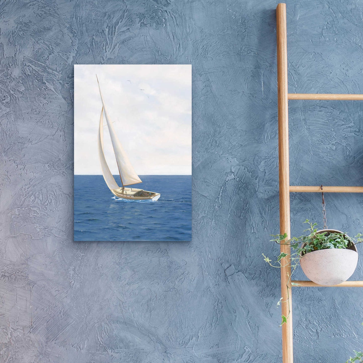 Epic Art 'A Day at Sea II' by James Wiens, Acrylic Glass Wall Art,16x24