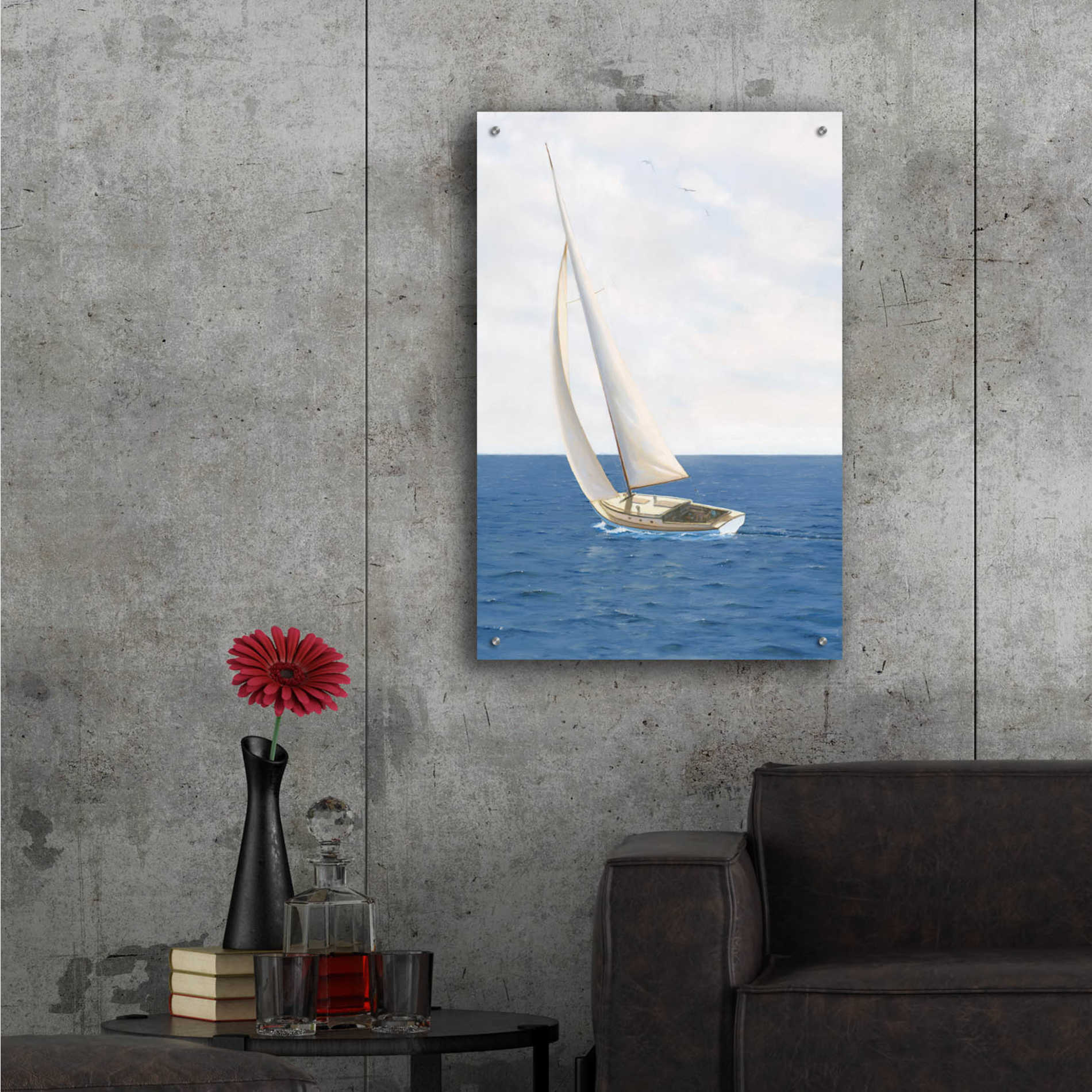 Epic Art 'A Day at Sea II' by James Wiens, Acrylic Glass Wall Art,24x36