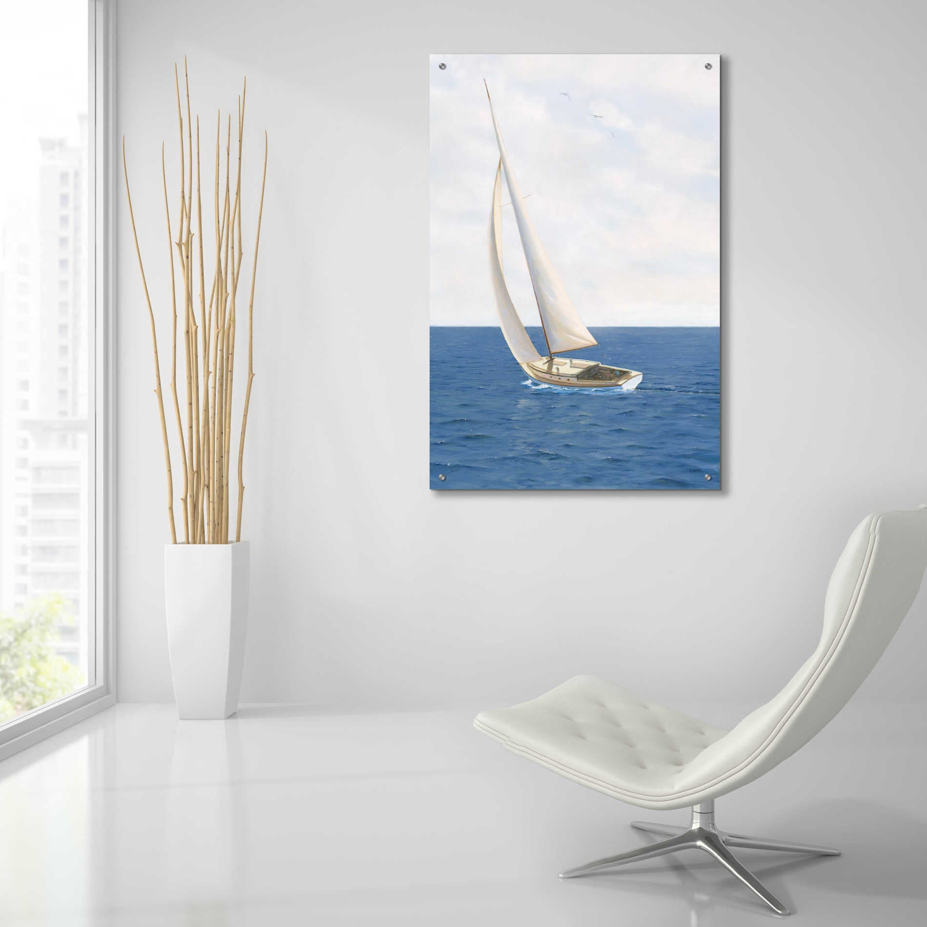 Epic Art 'A Day at Sea II' by James Wiens, Acrylic Glass Wall Art,24x36