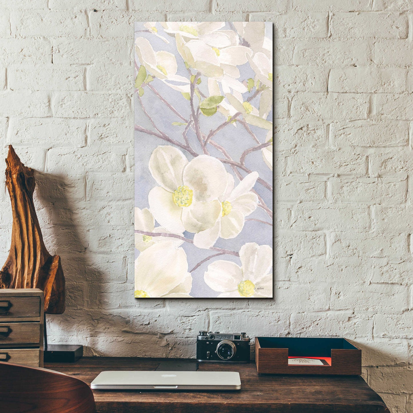 Epic Art 'Breezy Blossoms I' by James Wiens, Acrylic Glass Wall Art,12x24