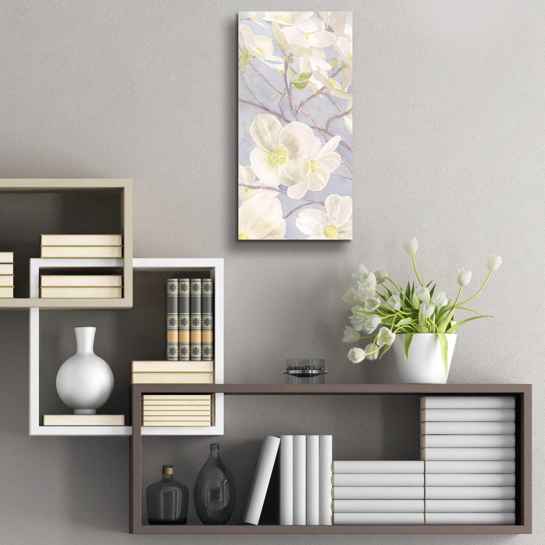 Epic Art 'Breezy Blossoms I' by James Wiens, Acrylic Glass Wall Art,12x24