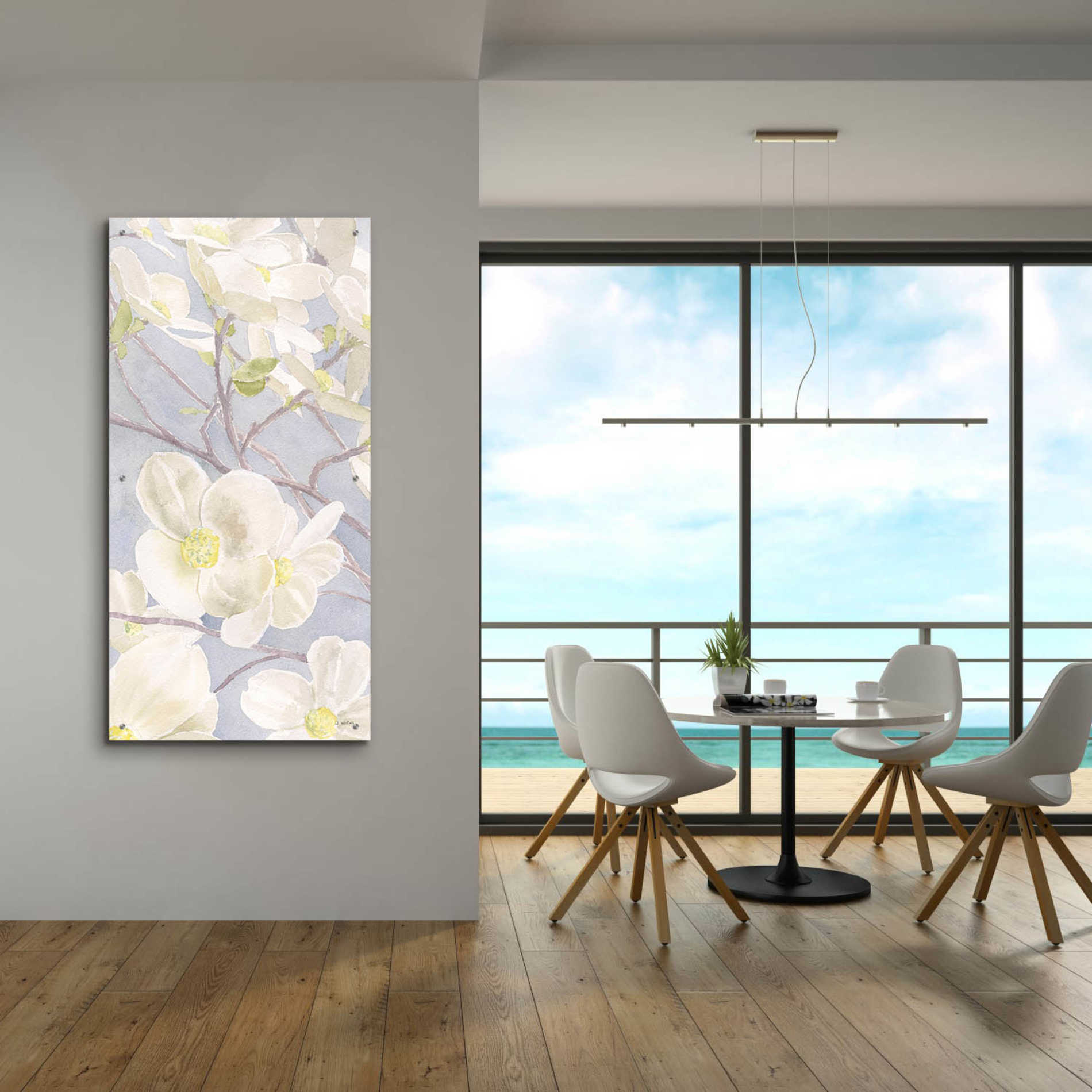 Epic Art 'Breezy Blossoms I' by James Wiens, Acrylic Glass Wall Art,24x48