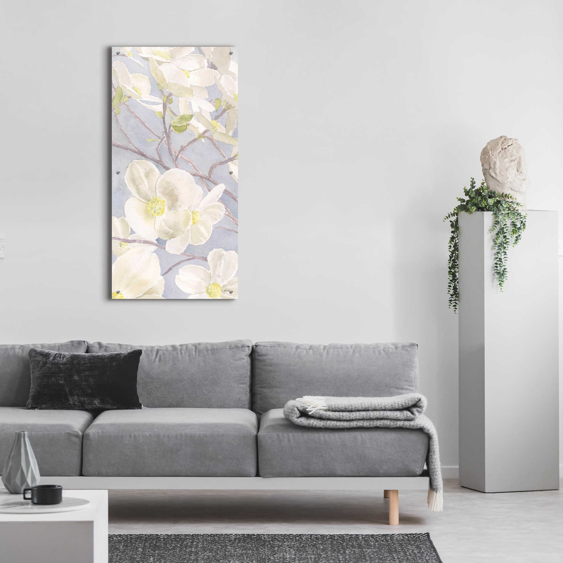 Epic Art 'Breezy Blossoms I' by James Wiens, Acrylic Glass Wall Art,24x48