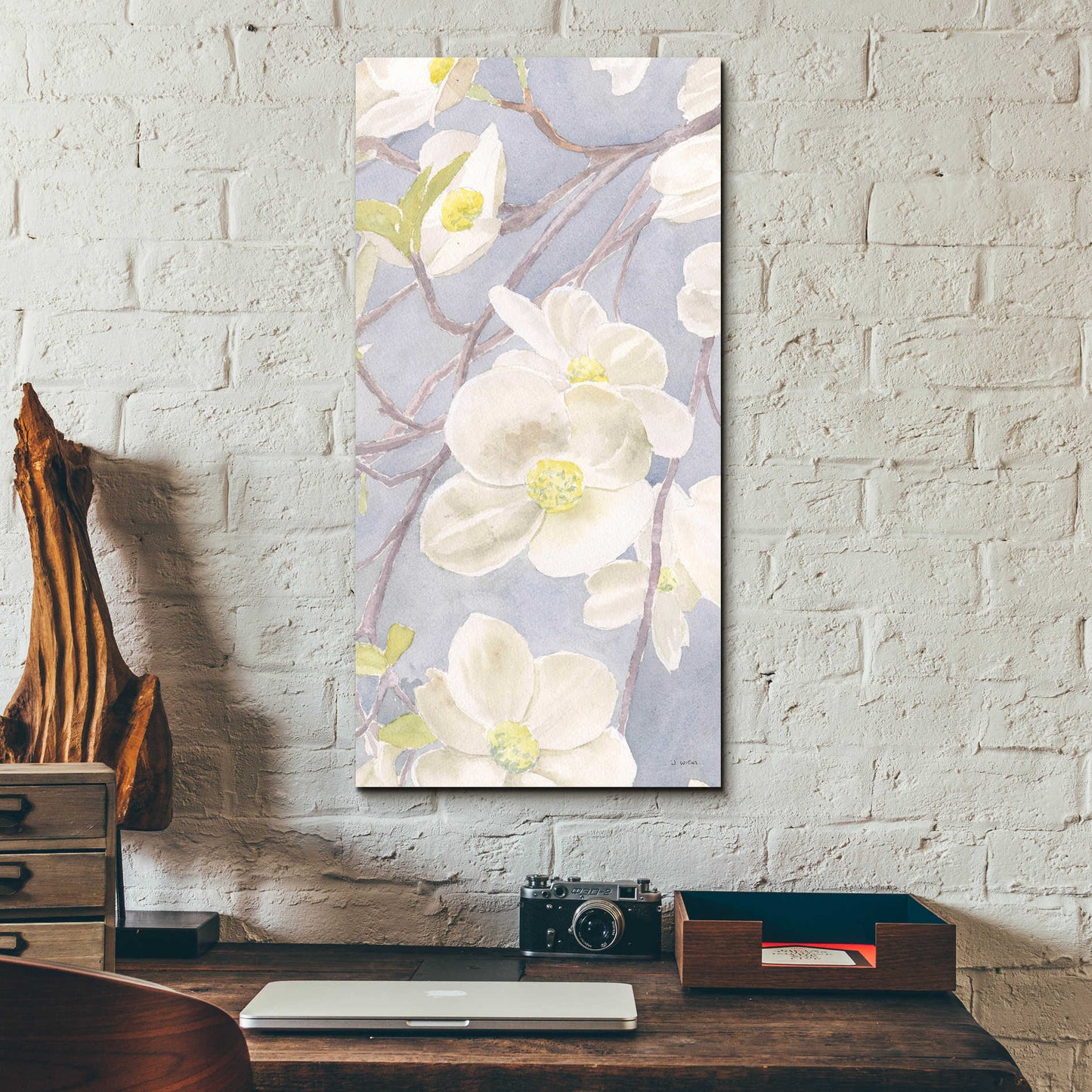 Epic Art 'Breezy Blossoms II' by James Wiens, Acrylic Glass Wall Art,12x24