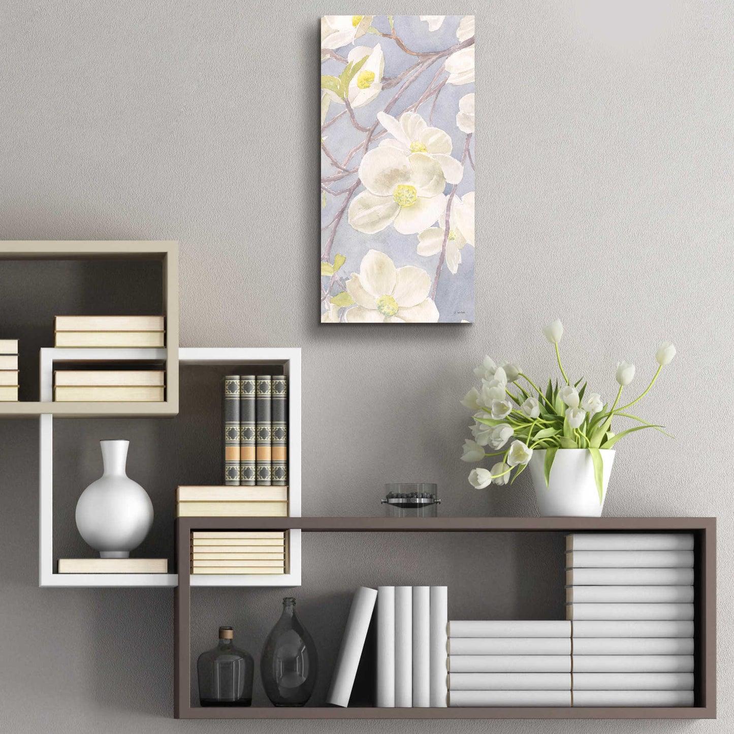 Epic Art 'Breezy Blossoms II' by James Wiens, Acrylic Glass Wall Art,12x24