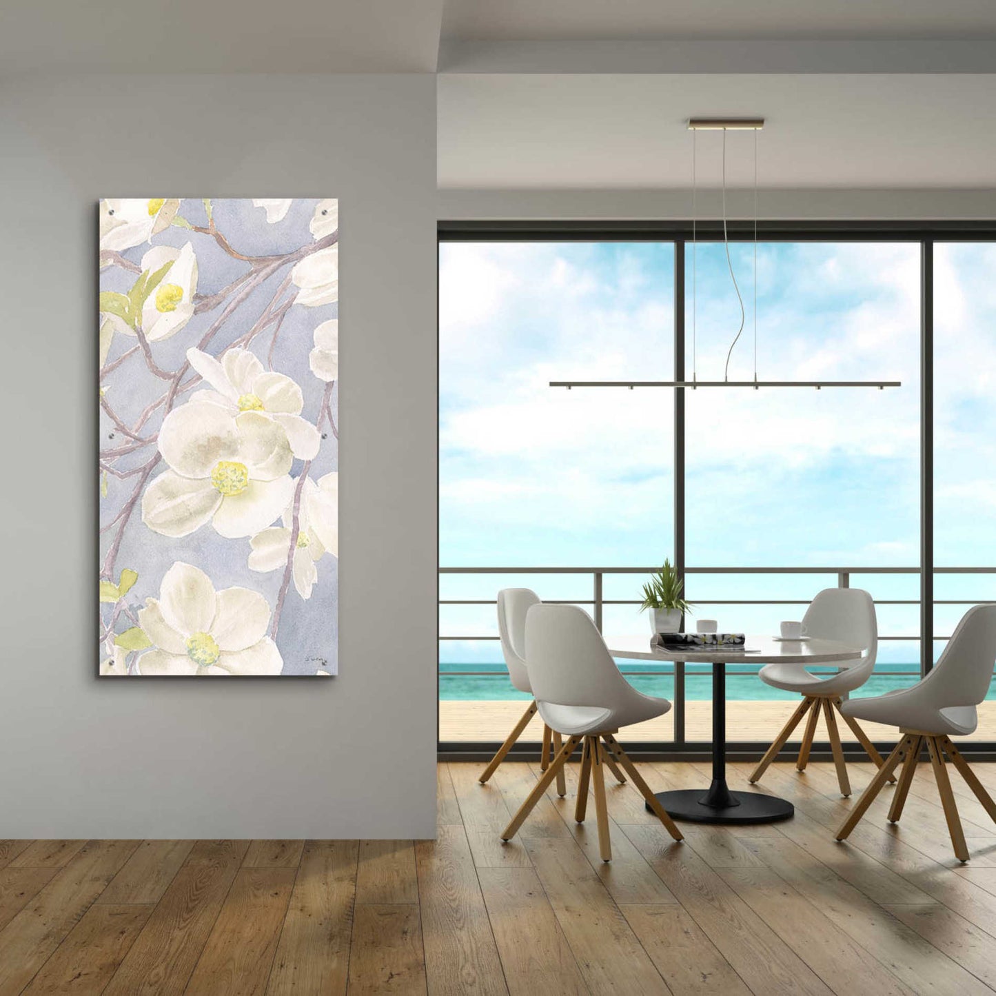 Epic Art 'Breezy Blossoms II' by James Wiens, Acrylic Glass Wall Art,24x48