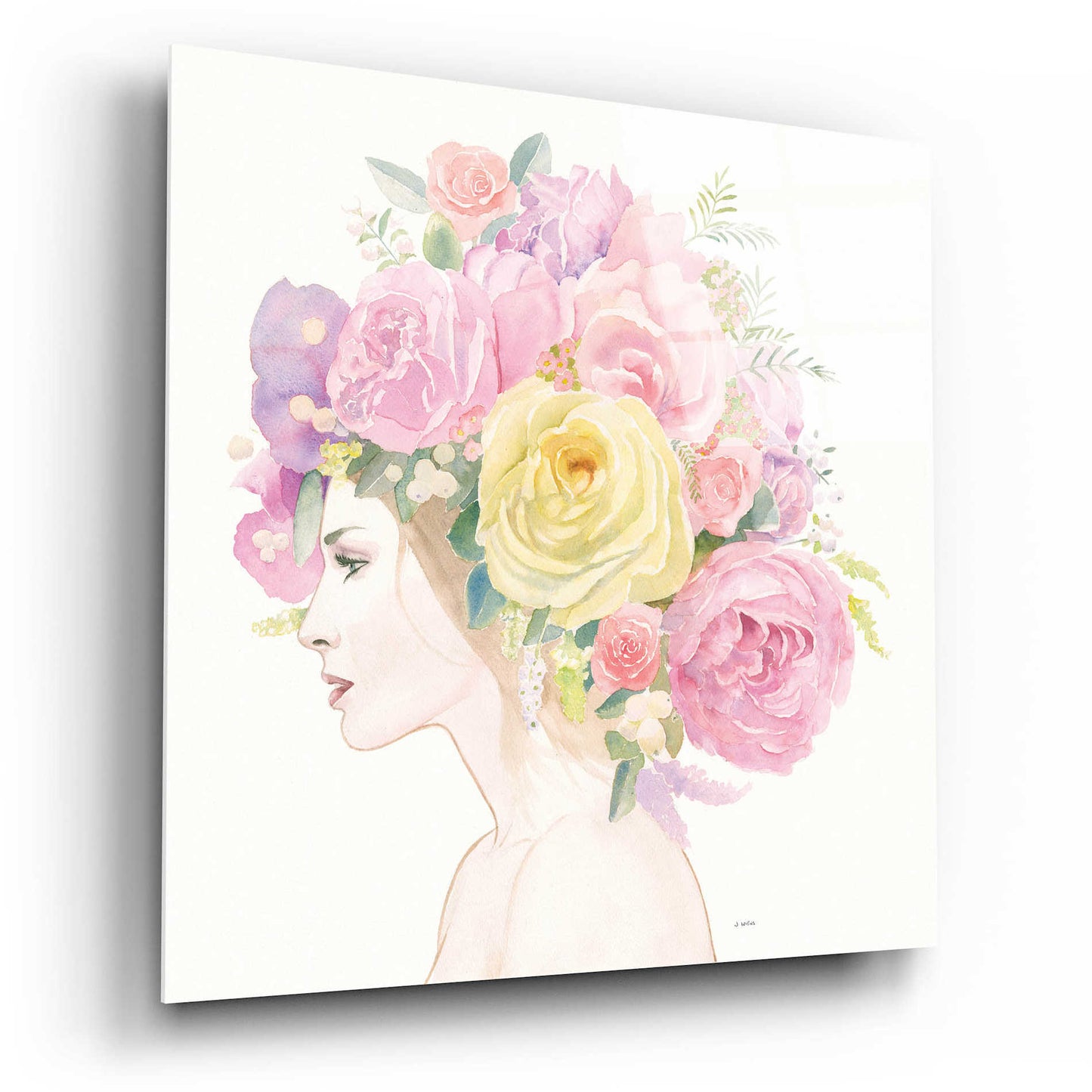 Epic Art 'Flowers in her Hair' by James Wiens, Acrylic Glass Wall Art,12x12