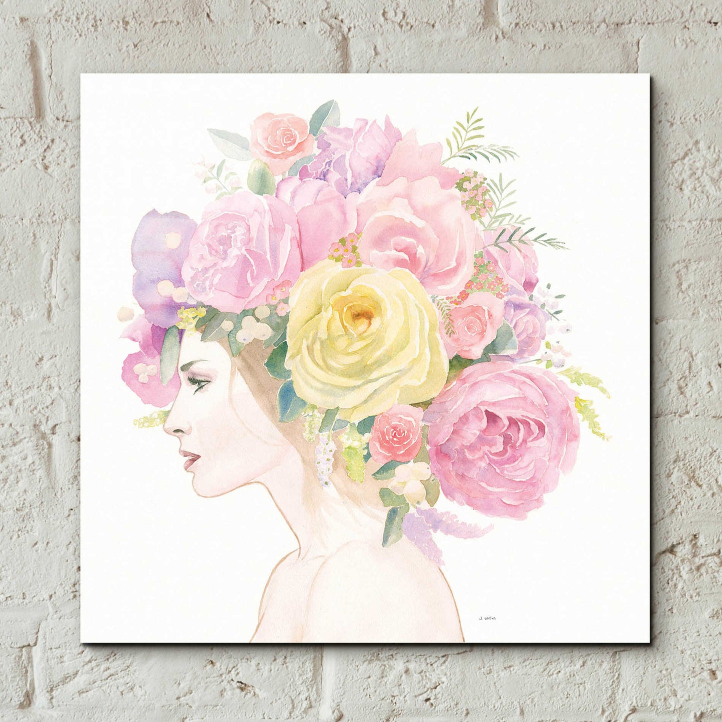 Epic Art 'Flowers in her Hair' by James Wiens, Acrylic Glass Wall Art,12x12