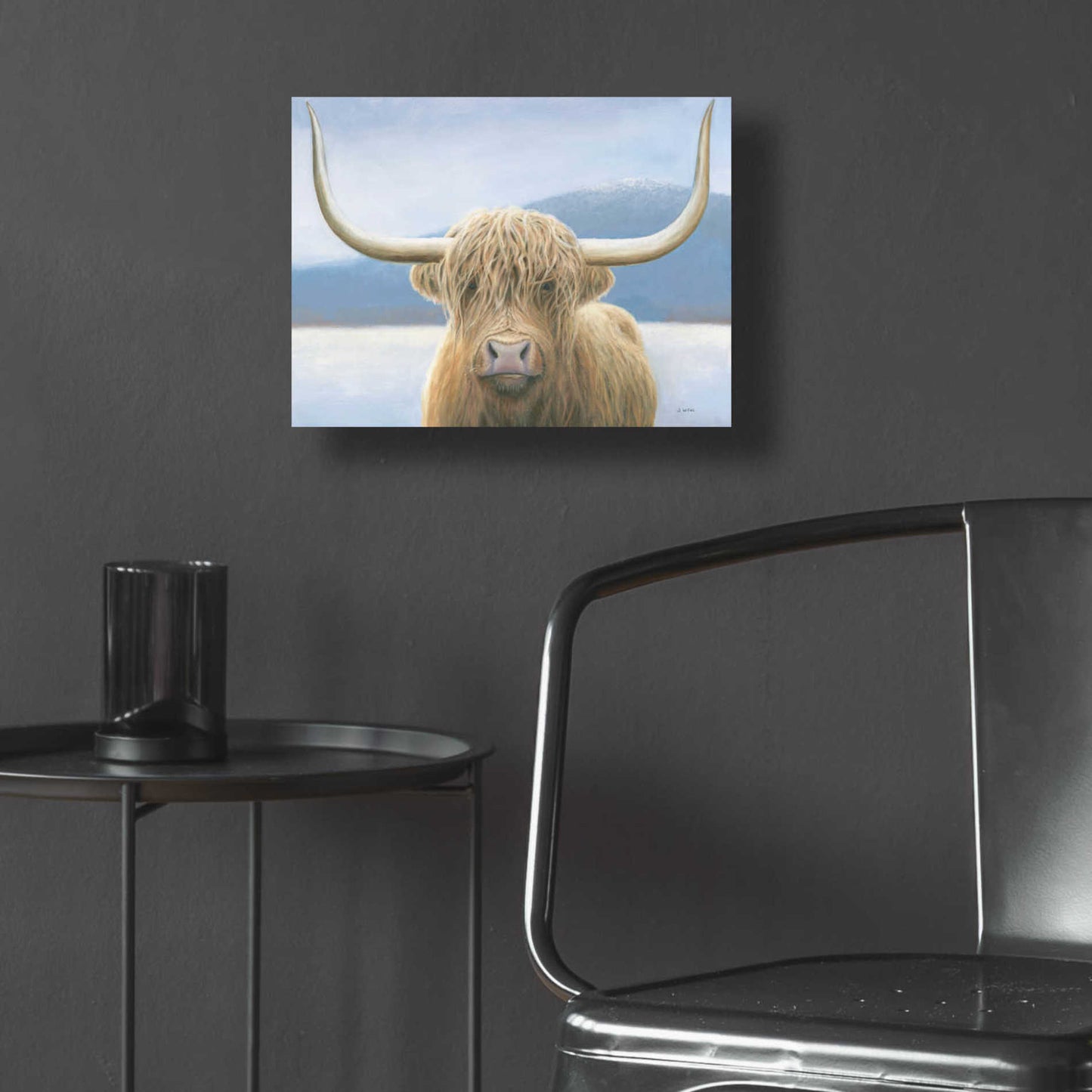 Epic Art 'Highland Cow' by James Wiens, Acrylic Glass Wall Art,16x12